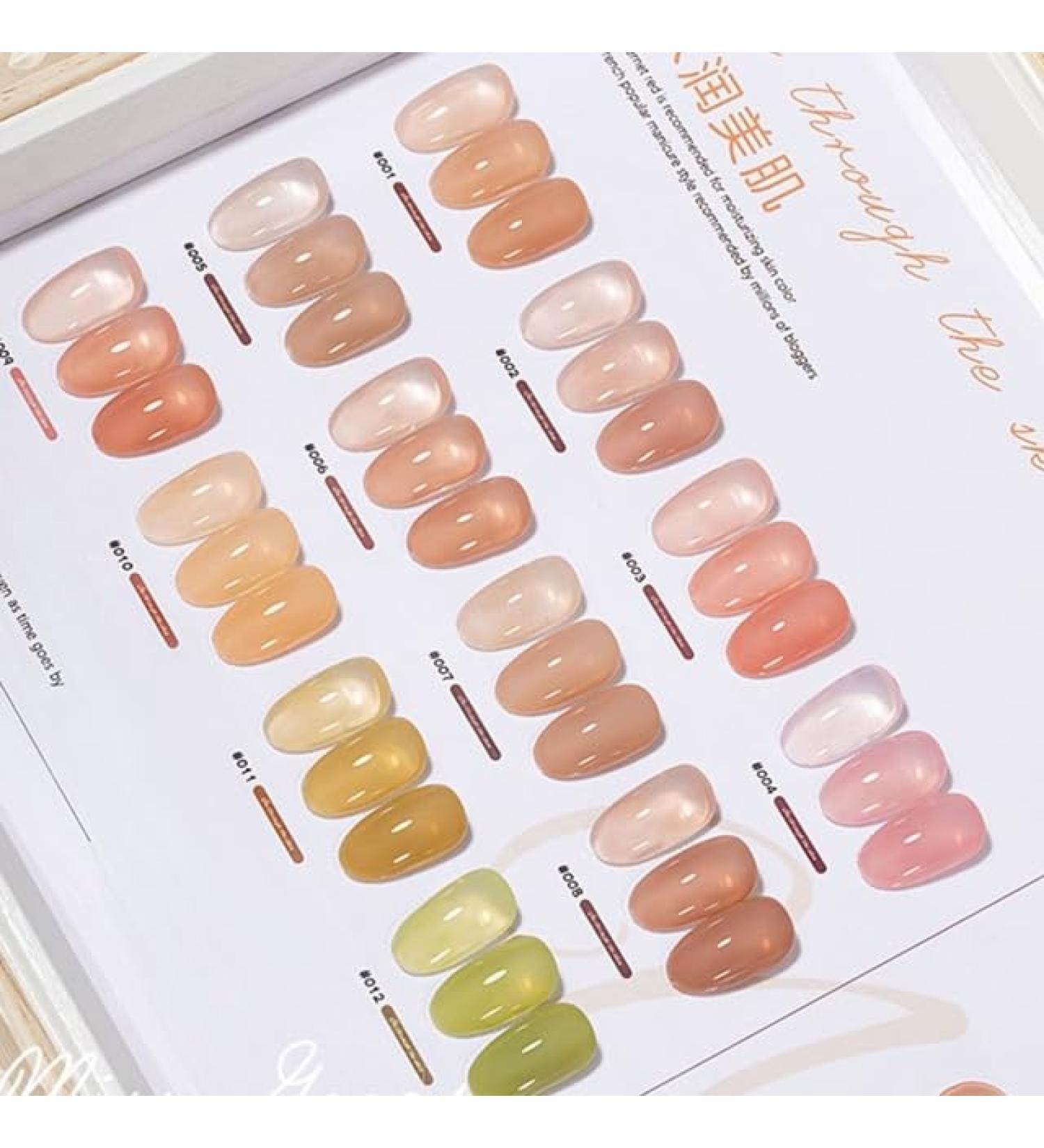 12color/lot ICY Translucent Jelly Nail Gel Polish 15ml Lasting Ice Glass Crystal Soak Off Gel Nail Varnish - (Color: 1-12) - Buy Online on GoSupps.com