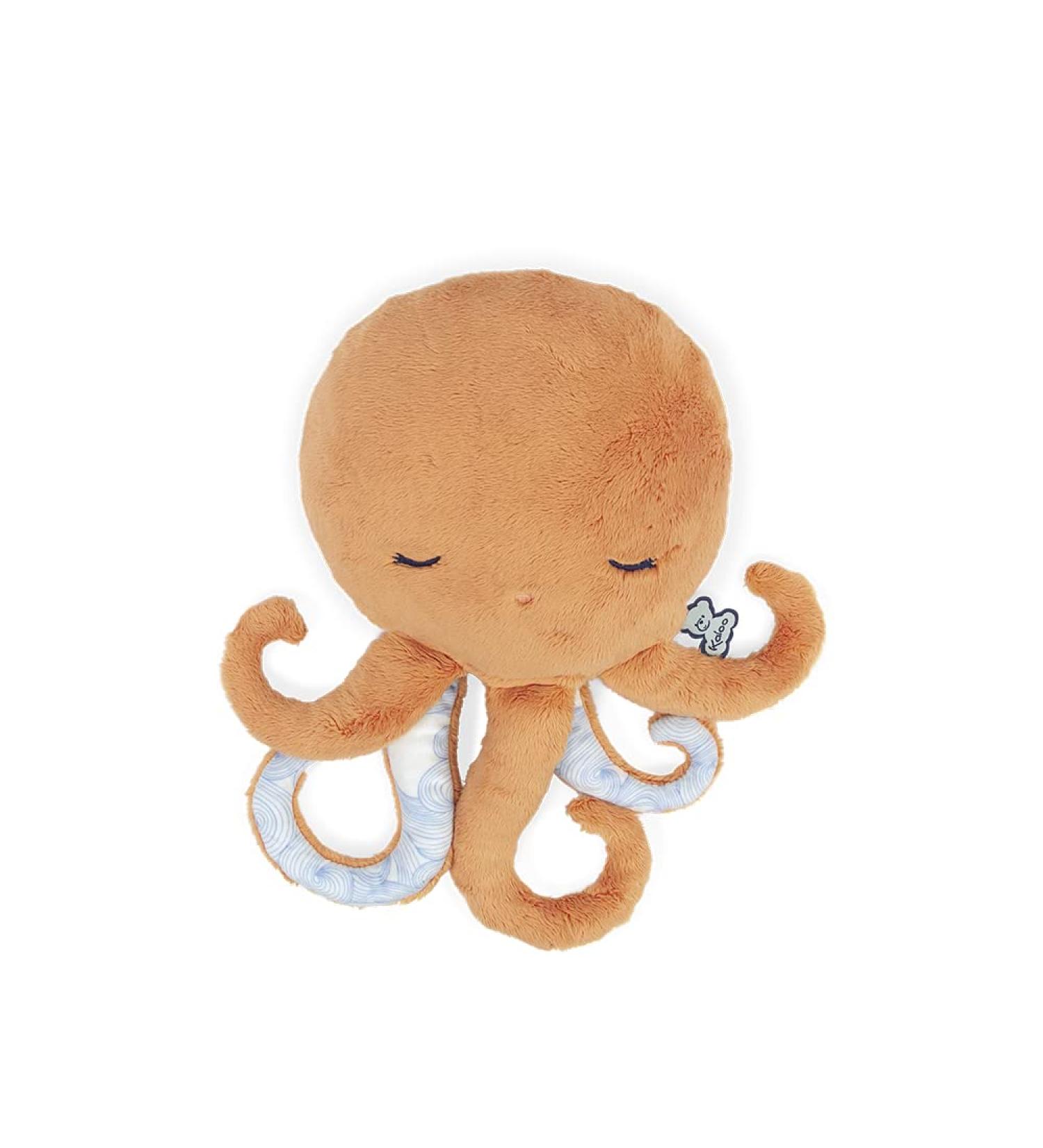 KALOO Petit Calme Orange Octopus Plush Toy - 29 cm Soothing Heat Cushion for Babies - Soft Removable Cover - Ideal from Birth - Buy Online on GoSupps.com