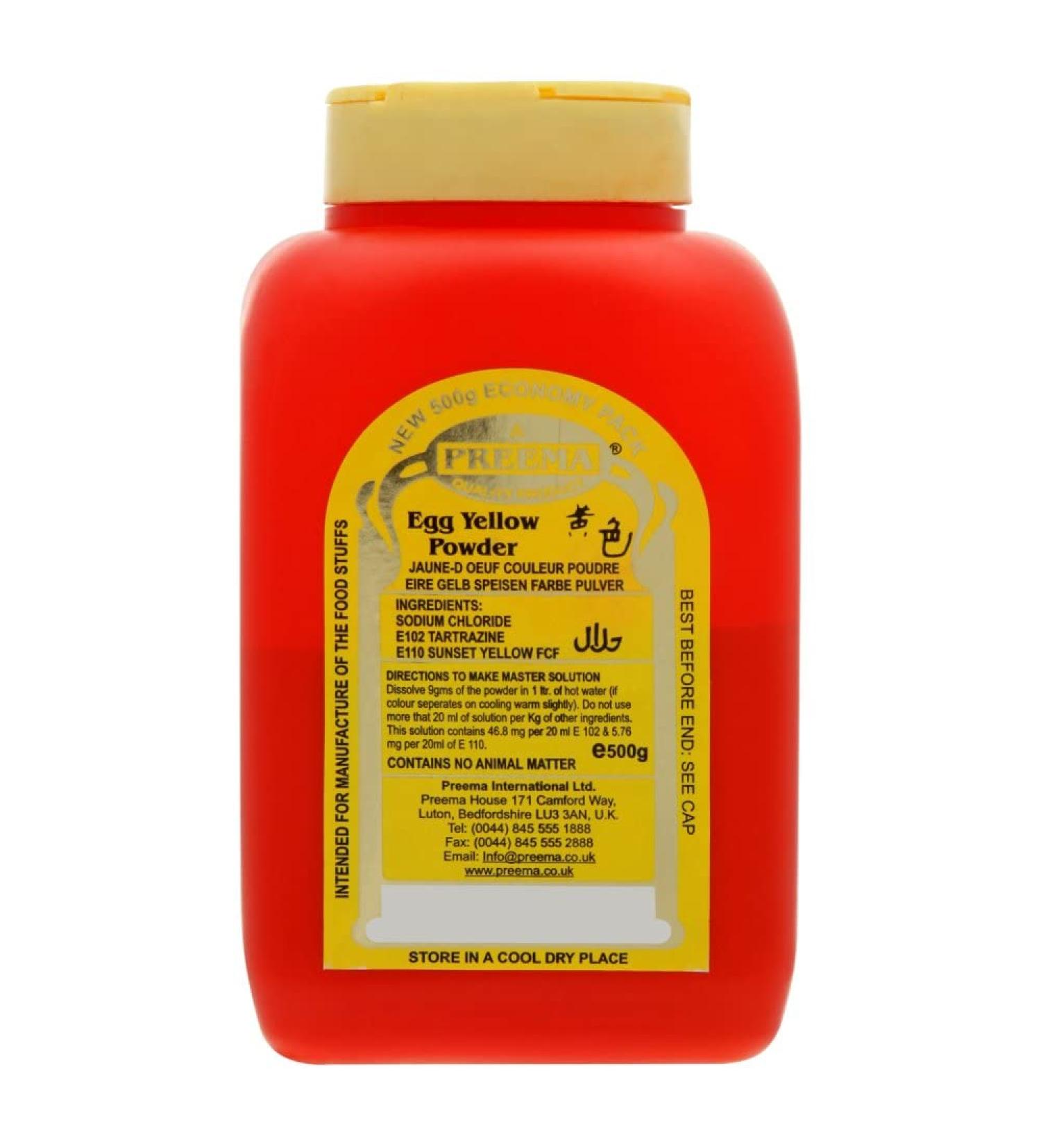 Preema | Egg Yellow | Food Colour Powder | (10X500g) Pack | Premium Quality | Bright Colour Powder | DHL | Next Day Delivery - Buy Online on GoSupps.com