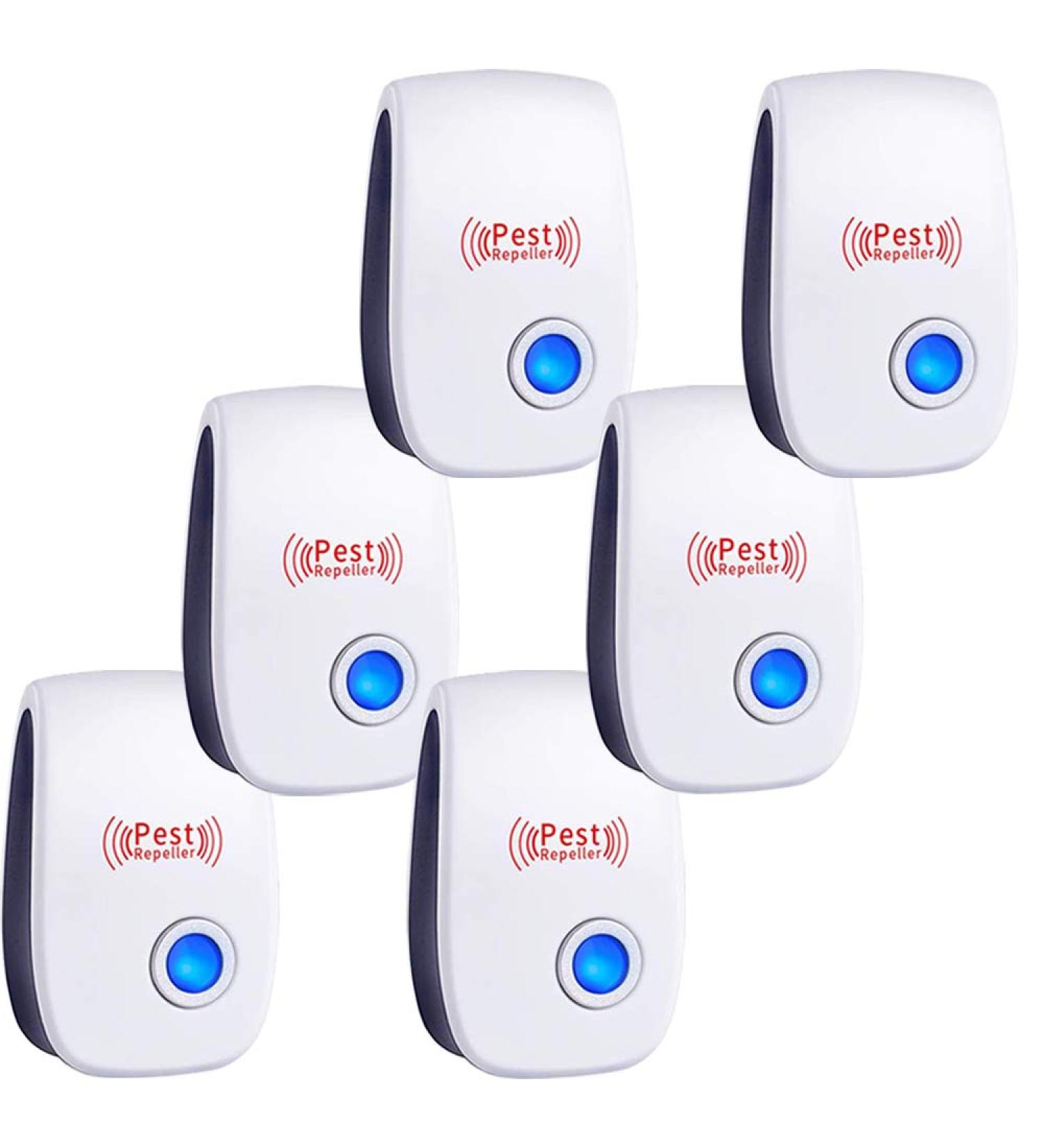 6-Pack Ultrasonic Pest Repeller - Electronic Plug-in Sonic Control for Bugs, Roaches, Insects, Mice, Spiders, Mosquitoes - Buy Online on GoSupps.com