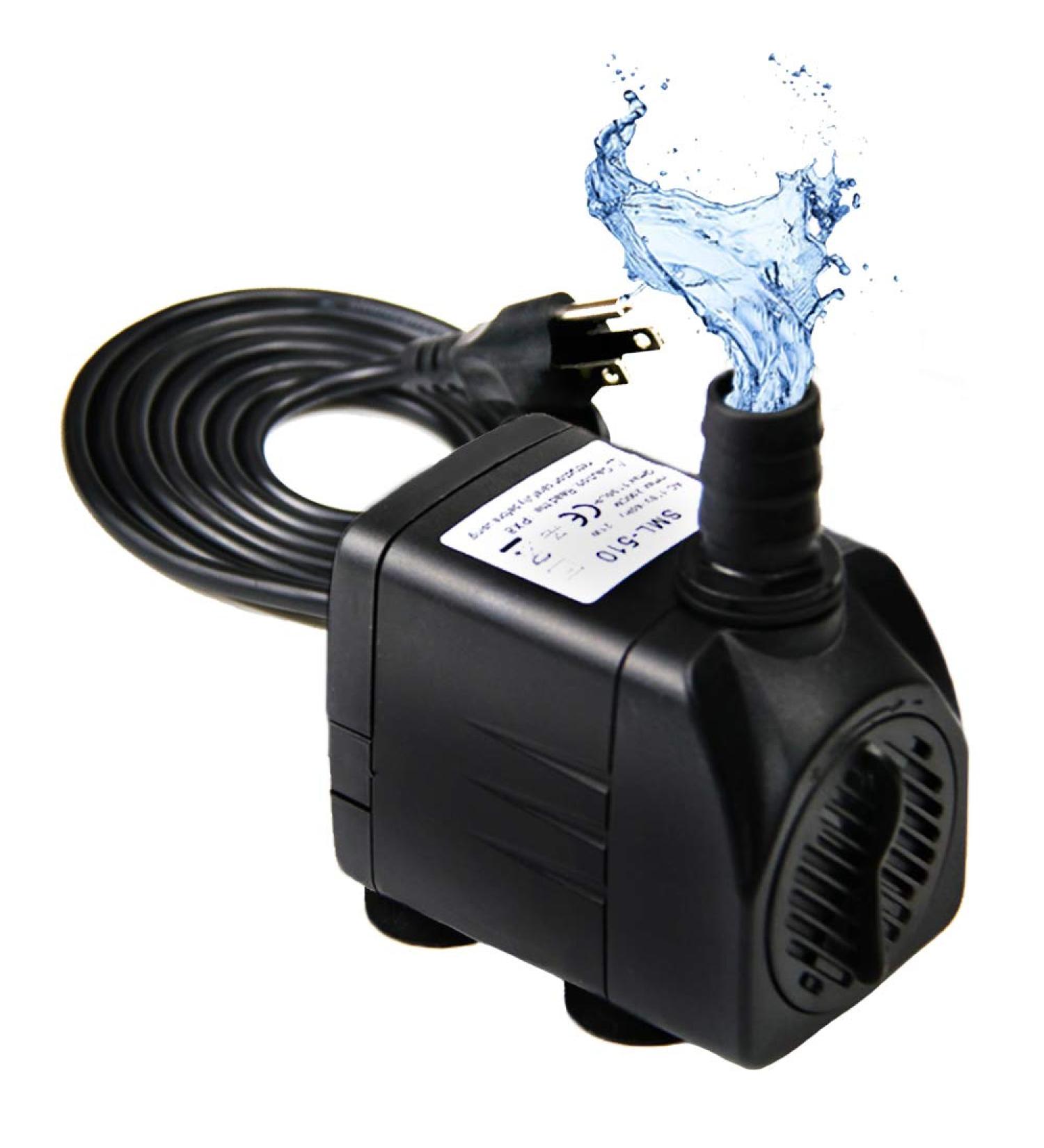 Lveal Water Pump 300GPH (1200L/H 21W) Submersible Pump 48 Hours Dry Burning Fountain Submersible Water Pump for Aquarium Fish Tank Pond Statuary Hydroponics with 5.9ft Power Cord 3 Nozzle (300GPH) - Buy Online on GoSupps.com