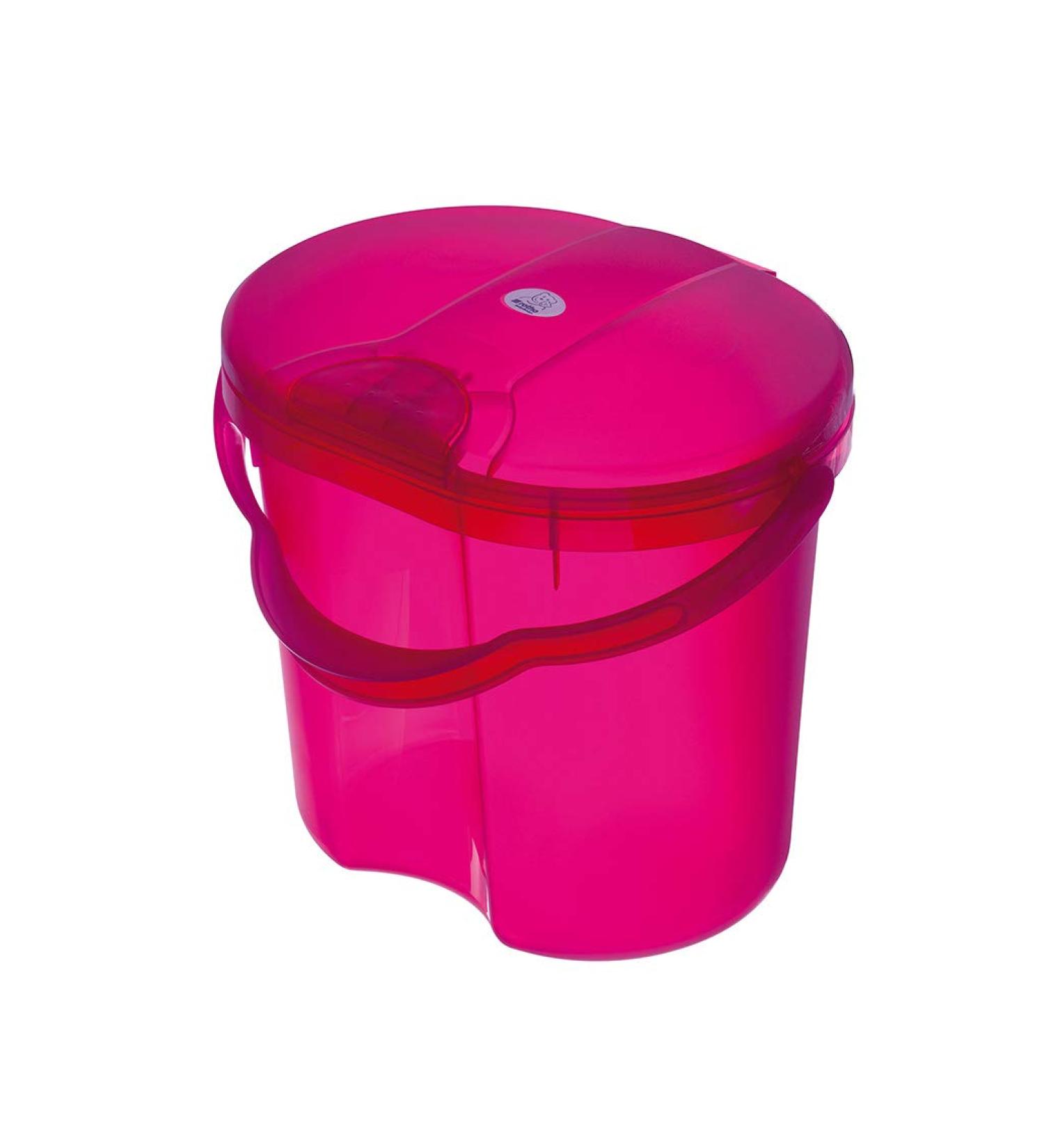 Buy Rotho Babydesign TOP Diaper Pail | Tip Lid 11L Translucent Pink | Ideal for Newborns - International Shipping Available - Buy Online on GoSupps.com