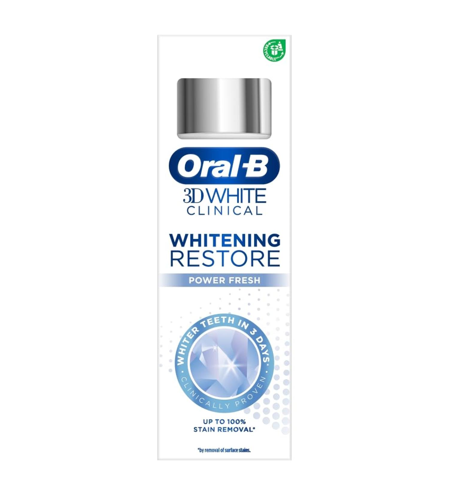Oral-B 3D White Clinical Power Fresh Toothpaste 75 ml