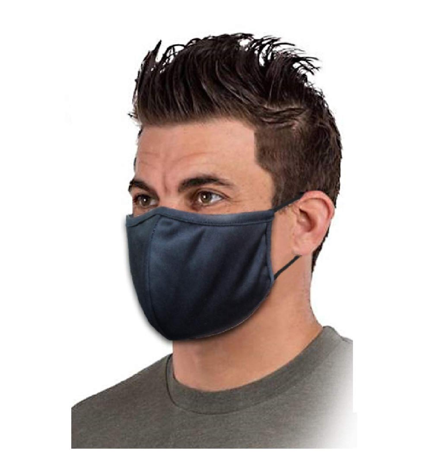 Bodico Cotton/polyester Washable Resusable Face Mask for Adults with Adjustable Ear Loops Black 1 count Black Adults - Buy Online on GoSupps.com