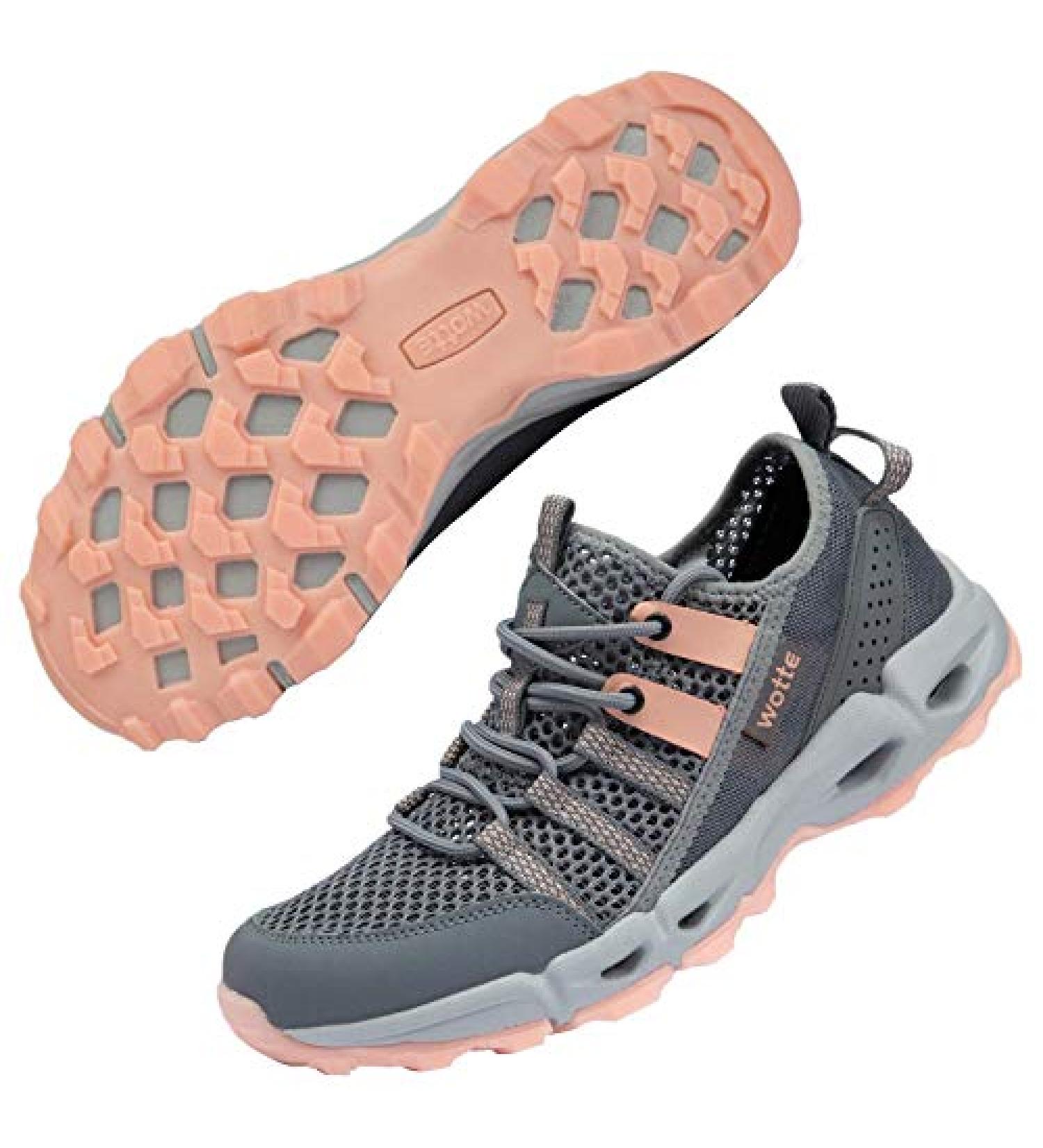 MAINCH Women's Hiking Water Shoes - Quick Dry Sport Sneakers (Size 7, Pink) - Buy Online on GoSupps.com