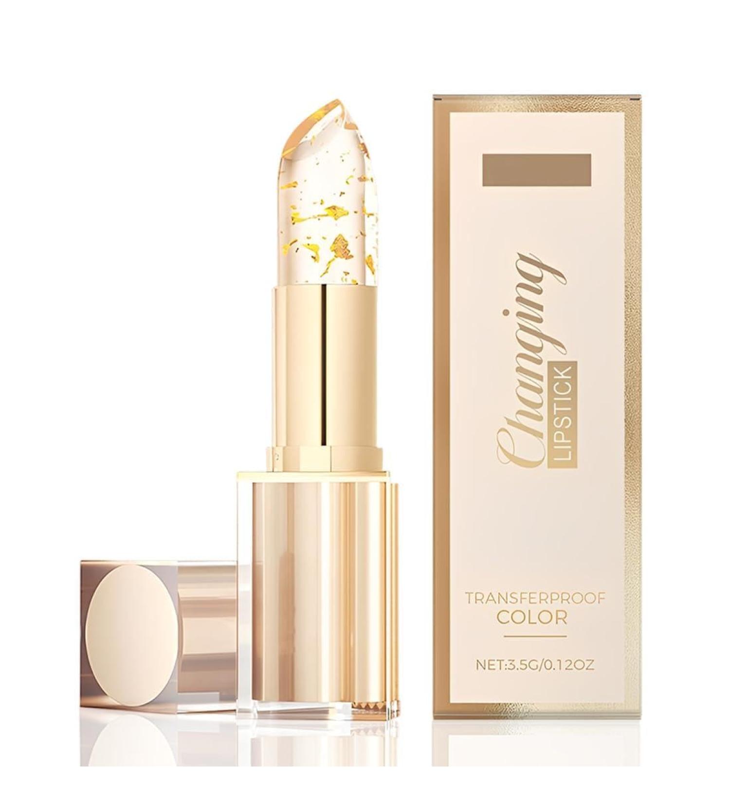 AYVRUOP Temperature Changing Lipstick 24 Hour Lasting Gold Transparent Lip Balm Lip Care Waterproof Long Lasting Lipstick - Buy Online on GoSupps.com
