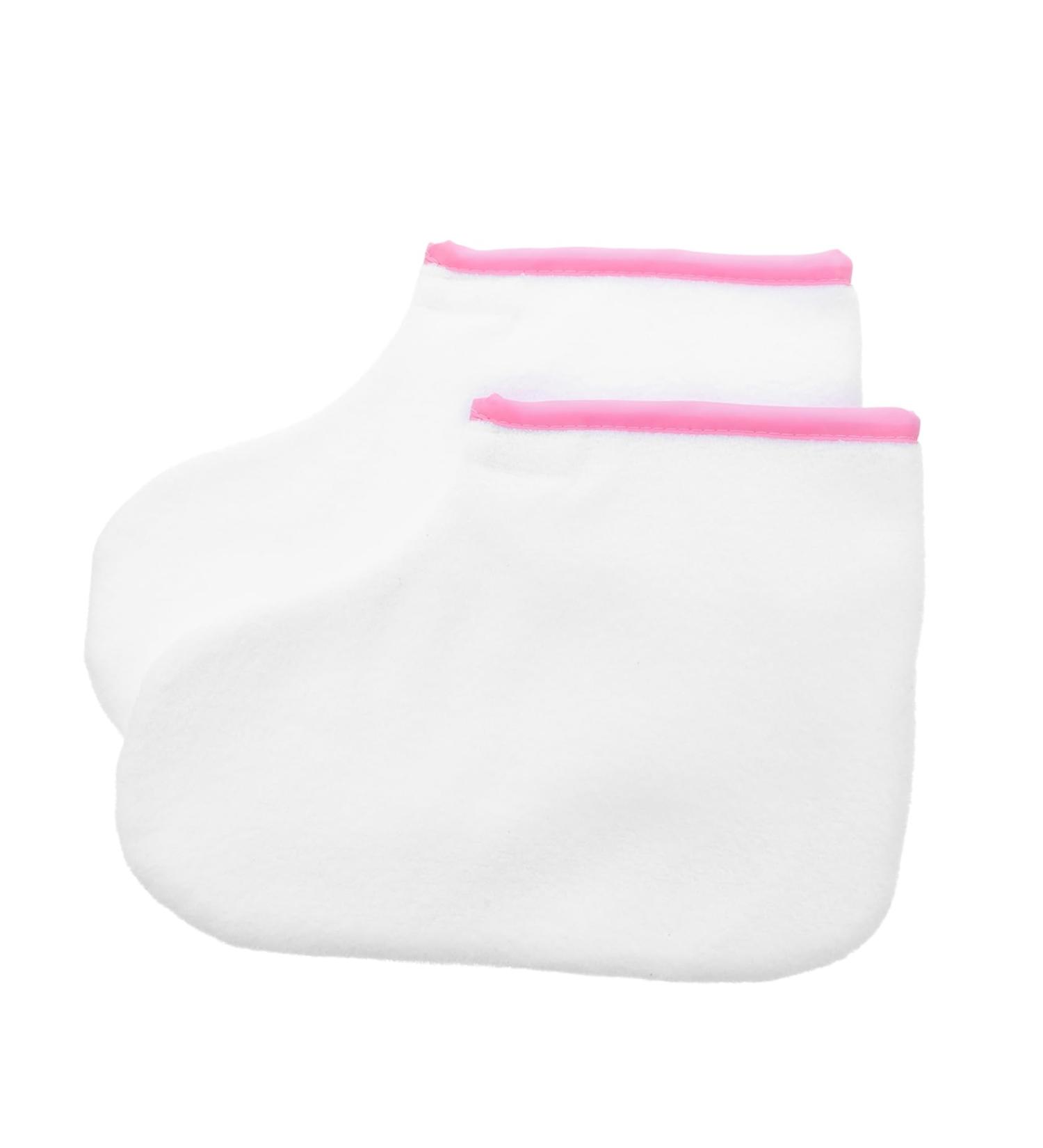 Healeved Lot De 2 Paquet De Soins Des Pieds En Coton Cir Blanc Avec Bordure Rose pais Et Chaud Pour Bain De Paraffine Enveloppement Spa Et P dicure Professionnelle Domicile - Buy Online on GoSupps.com