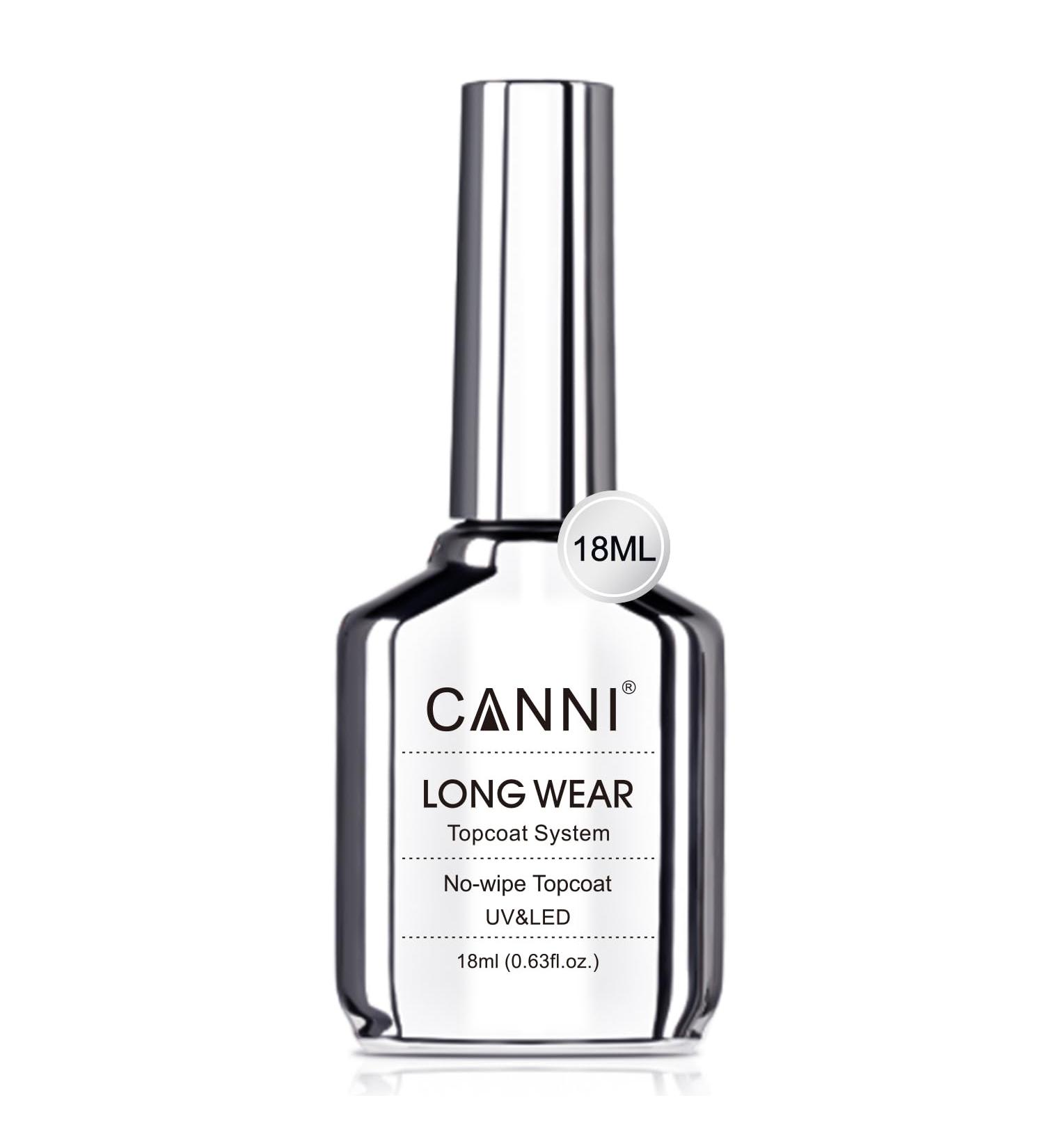 CANNI No Wipe Gel Top Coat 18ml - Scratch Resistant High Gloss Nail Polish for Long Lasting Shine | Soak Off LED Nail Lamp | Perfect for Nail Art Manicure - Buy Online on GoSupps.com