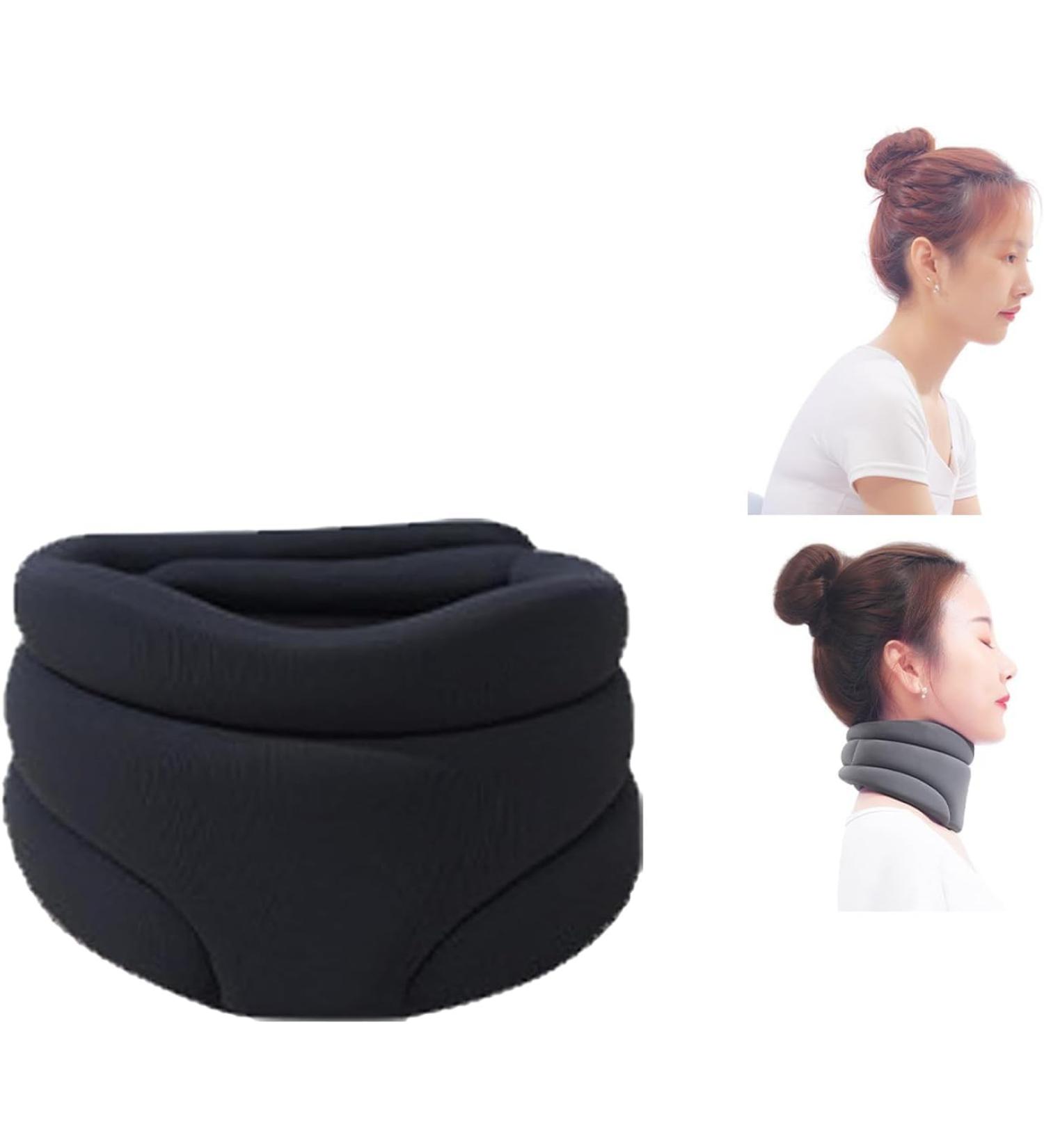 Soft Foam Neck Brace Universal Cervical Collar Neck Brace for Neck Pain Relief Adjustable Neck Support Brace for Sleeping Wraps Keep Vertebrae Stable and Aligned yl-105023(Black) - Buy Online on GoSupps.com