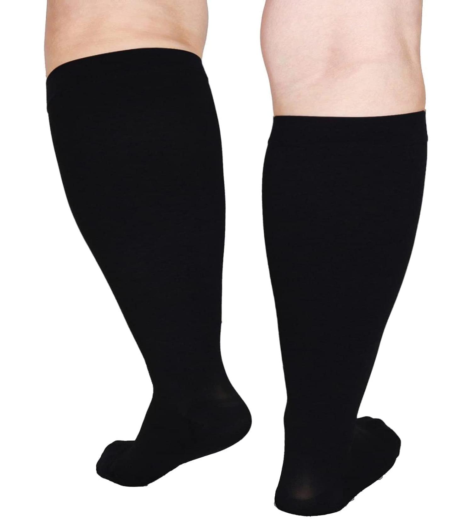 Plus Size Compression Stockings | 20-30 mmHg Medical Support | Oversized Gradient Support for Men & Women | Shop Now! - Buy Online on GoSupps.com