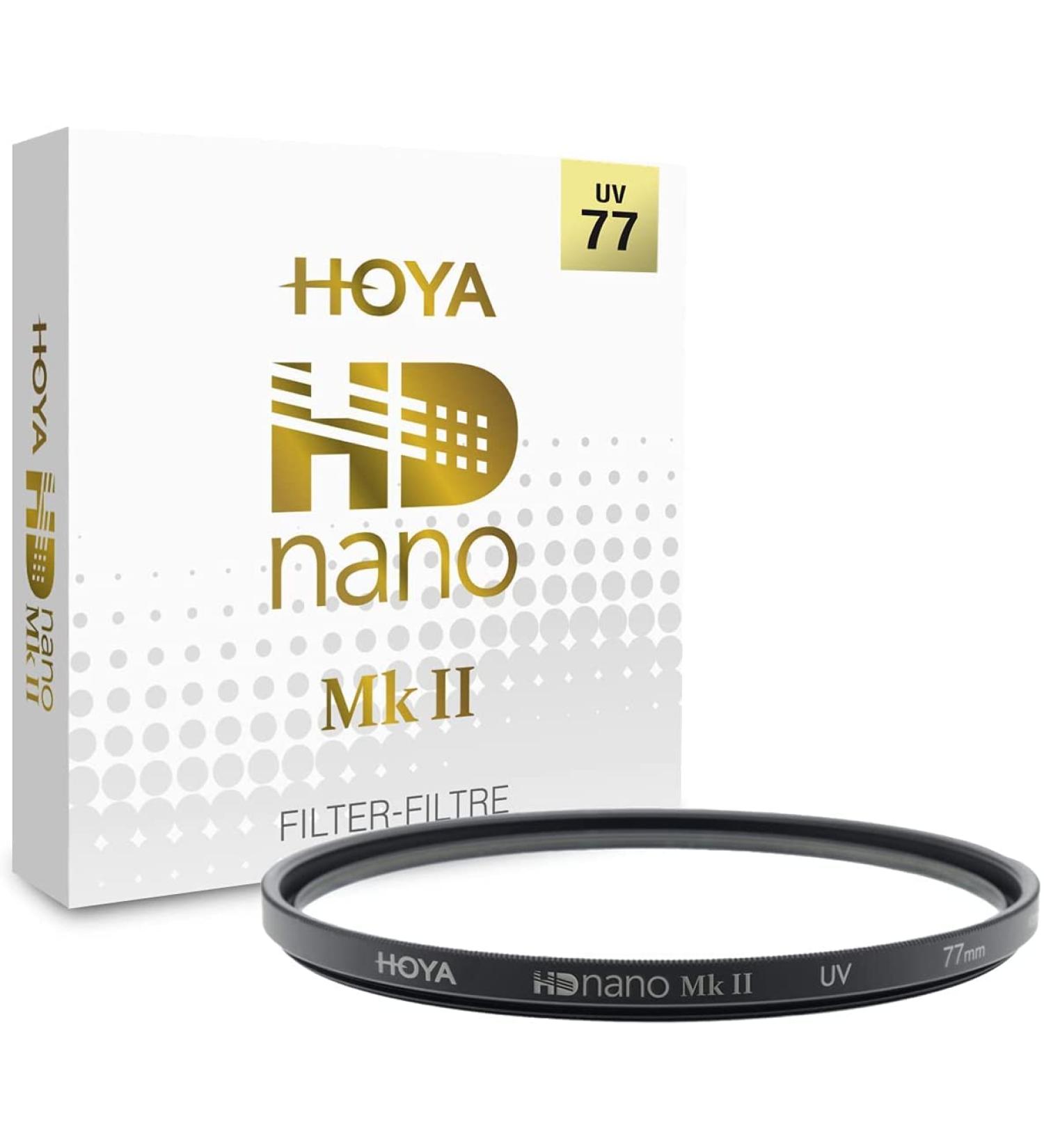 Hoya YYU4177 77mm HD Nano MkII UV Filter - Black | High Definition Lens Protection - Buy Online on GoSupps.com