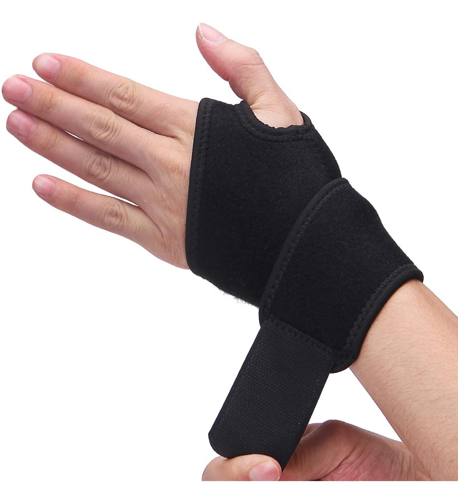 Wrist Compression Bandage for Pain Relief | Sports & Everyday Support | Unisex Wrist Wrap - Left/Right Hand - Black - Buy Online on GoSupps.com