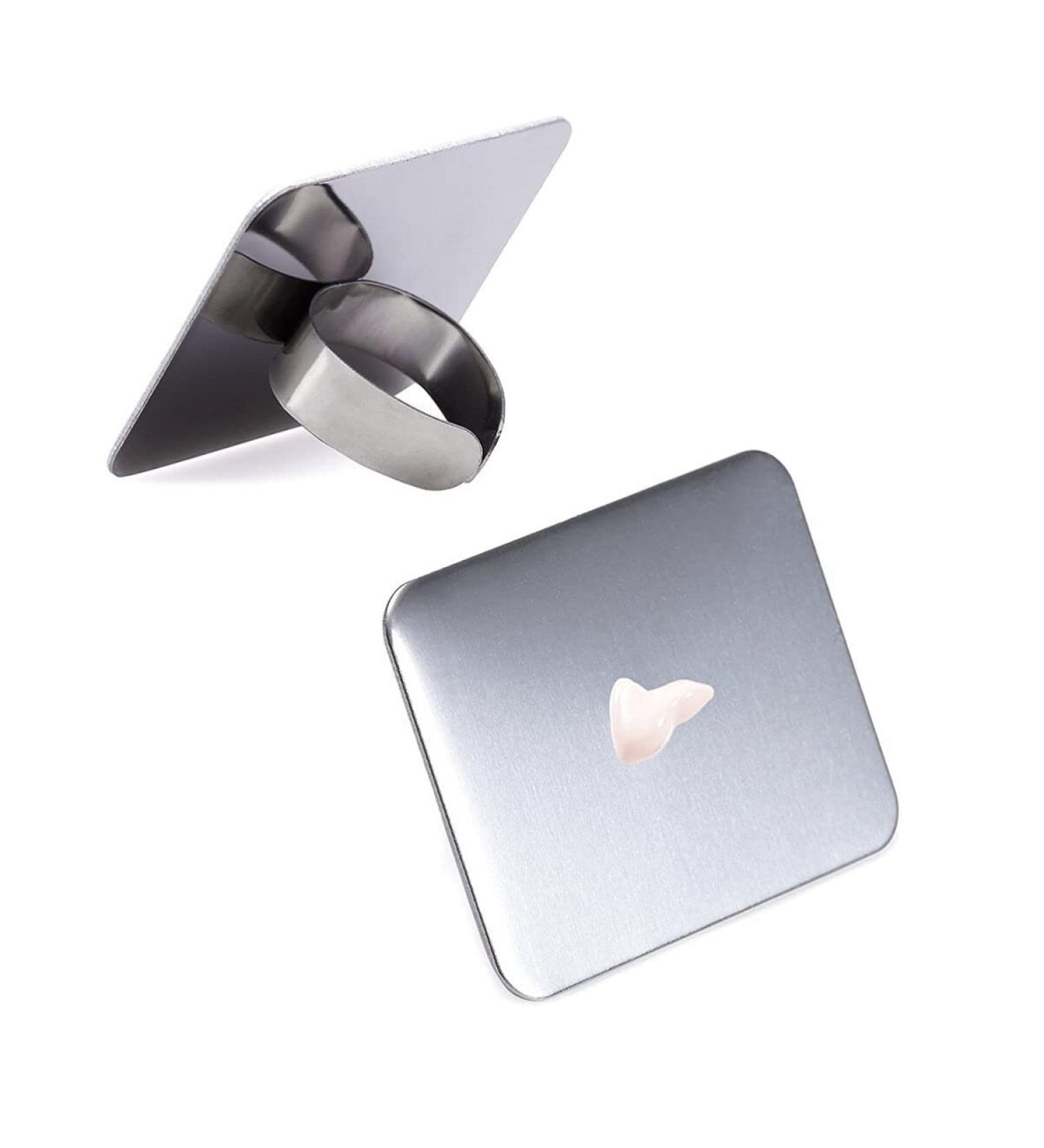 FRCOLOR 10pcs Stainless Steel Makeup Ring Plate - Nail Art Palette & Color Mixing for Artists - Buy Online on GoSupps.com