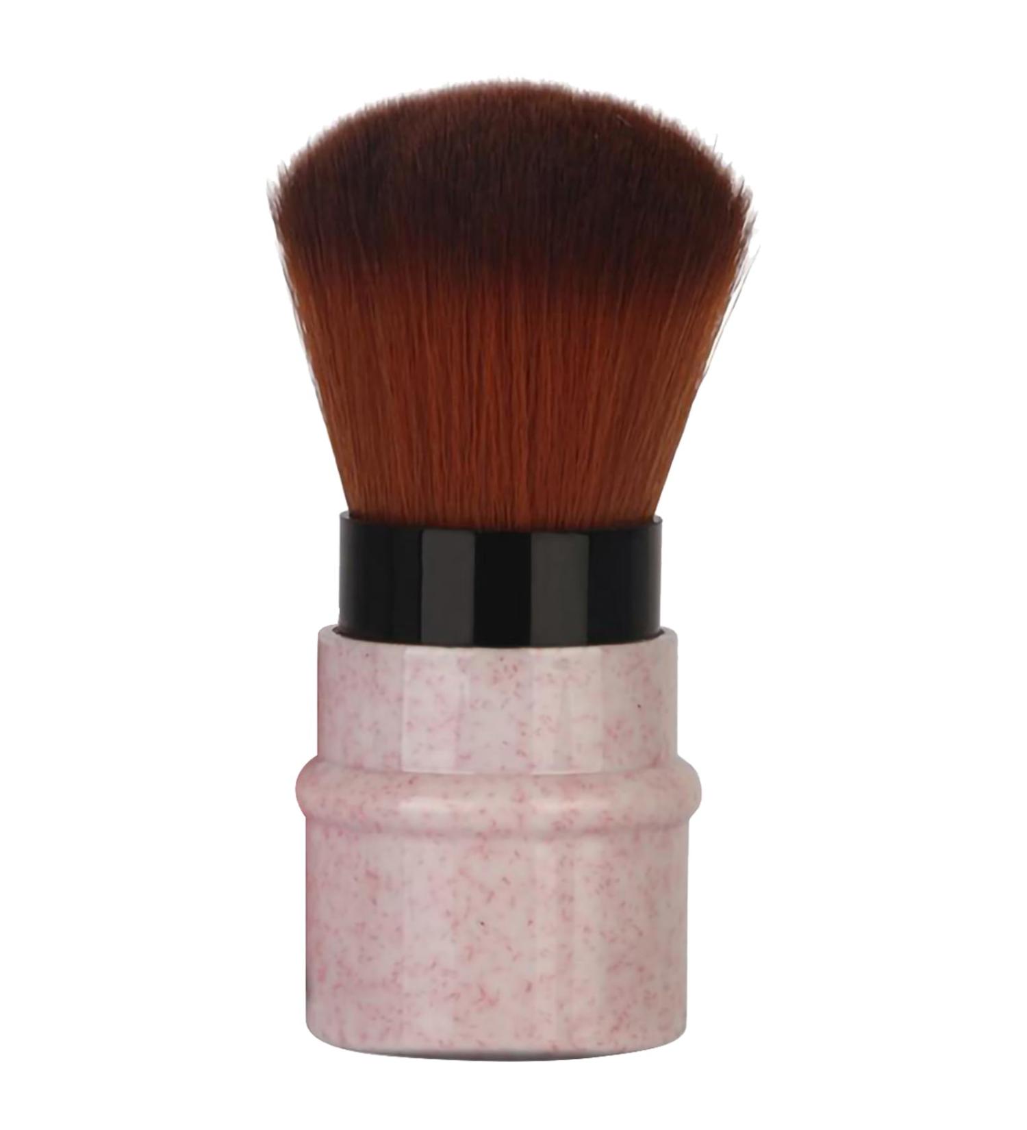 Verdant Touch Powder Brush Marbling Makeup Foundation Brush Stretchable Handle Blusher Powder Brush Pink for Makeup Concealer 15 cm - Buy Online on GoSupps.com
