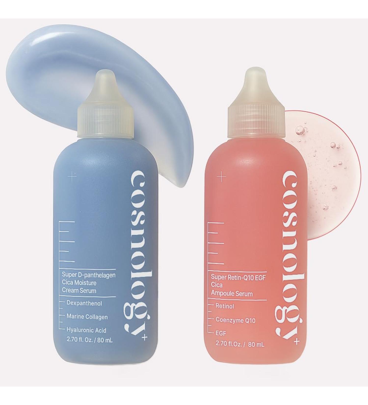 COSNOLOGY Anti-Aging & Barrier Repair Set + 15% D-Panthenol Cream Serum Set Anti-Aging Wrinkle Care Pore Refining & Barrier Repair Hydration | Korean Skincare set (2x 80ml) - Buy Online on GoSupps.com
