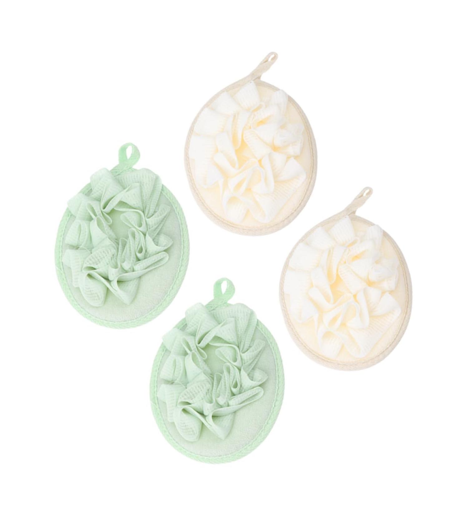 Angoily 4pcs Pure Flower Bath Balls - Loofah Sponges & Body Brushes for Shower & Bath - Enhance Your Bathing Experience - Buy Online on GoSupps.com