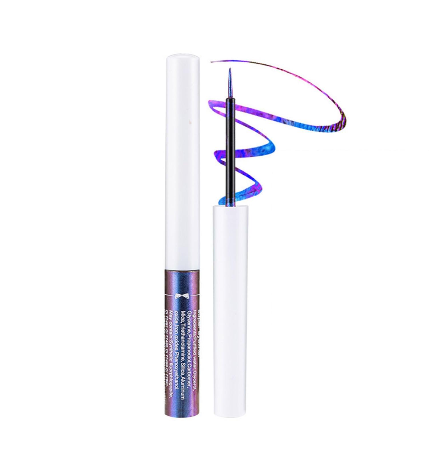  EONFAVE EONFAVE Chameleon Liquid Eyeliner Waterproof Liquid Eyeliner Metallic Glitter Pencil Multichrome Eyeshadow Ultra Fine Tip (05#blue-violet) - Buy Online on GoSupps.com