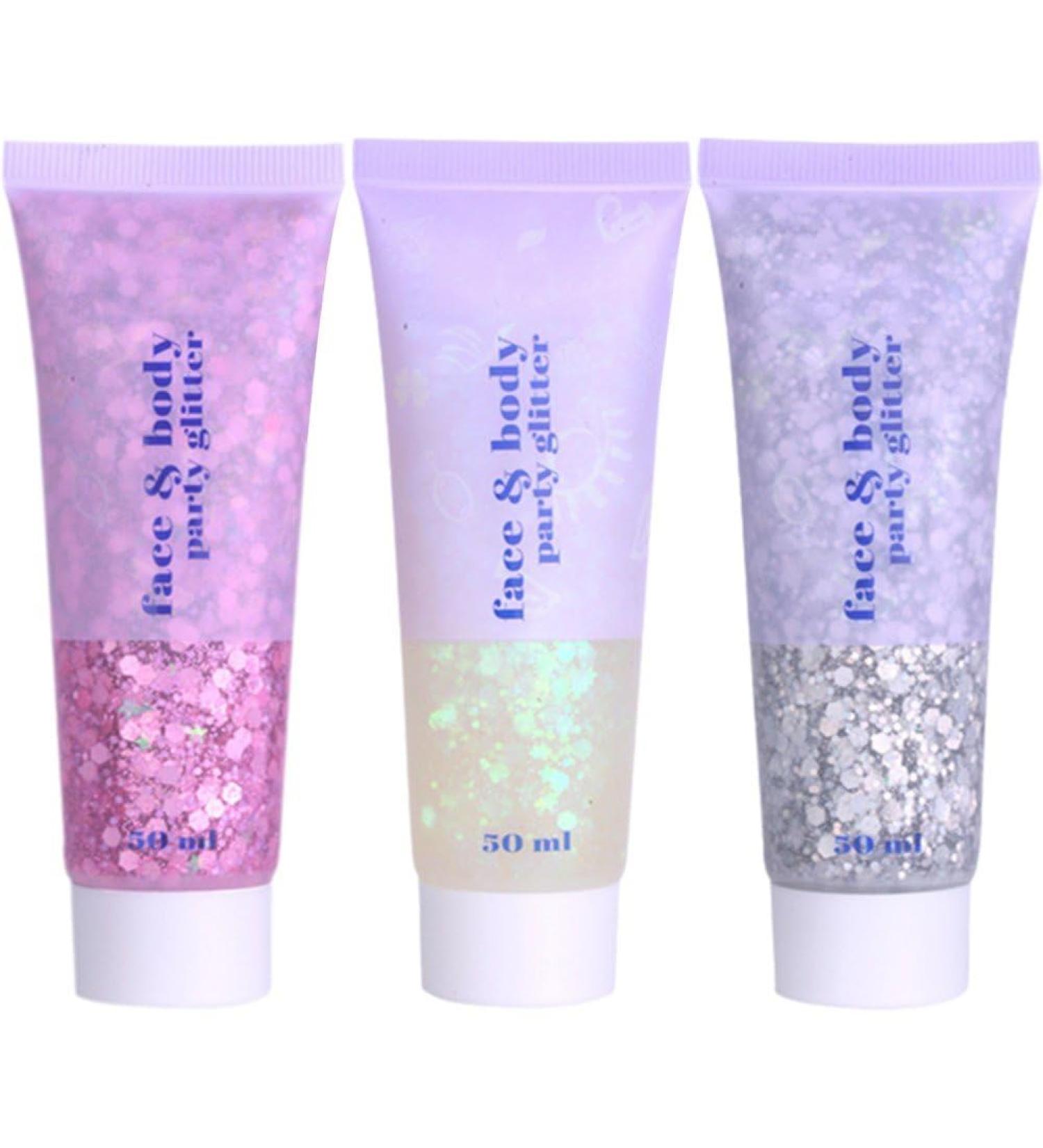 Lpitoy 3-color glitter body gel neon party dresses for face and makeup with glitter nails - Buy Online on GoSupps.com