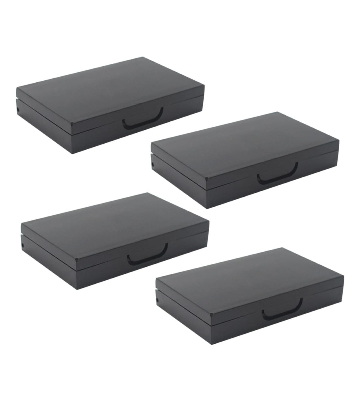 Ipetboom 4pcs Box Eyeshadow Matchbox Eye Shadow Empty Eye Shadow Pallet Eye Shadow Box Makeup Palette Mirror 4.5X7.2CM Black 2 - Buy Online on GoSupps.com