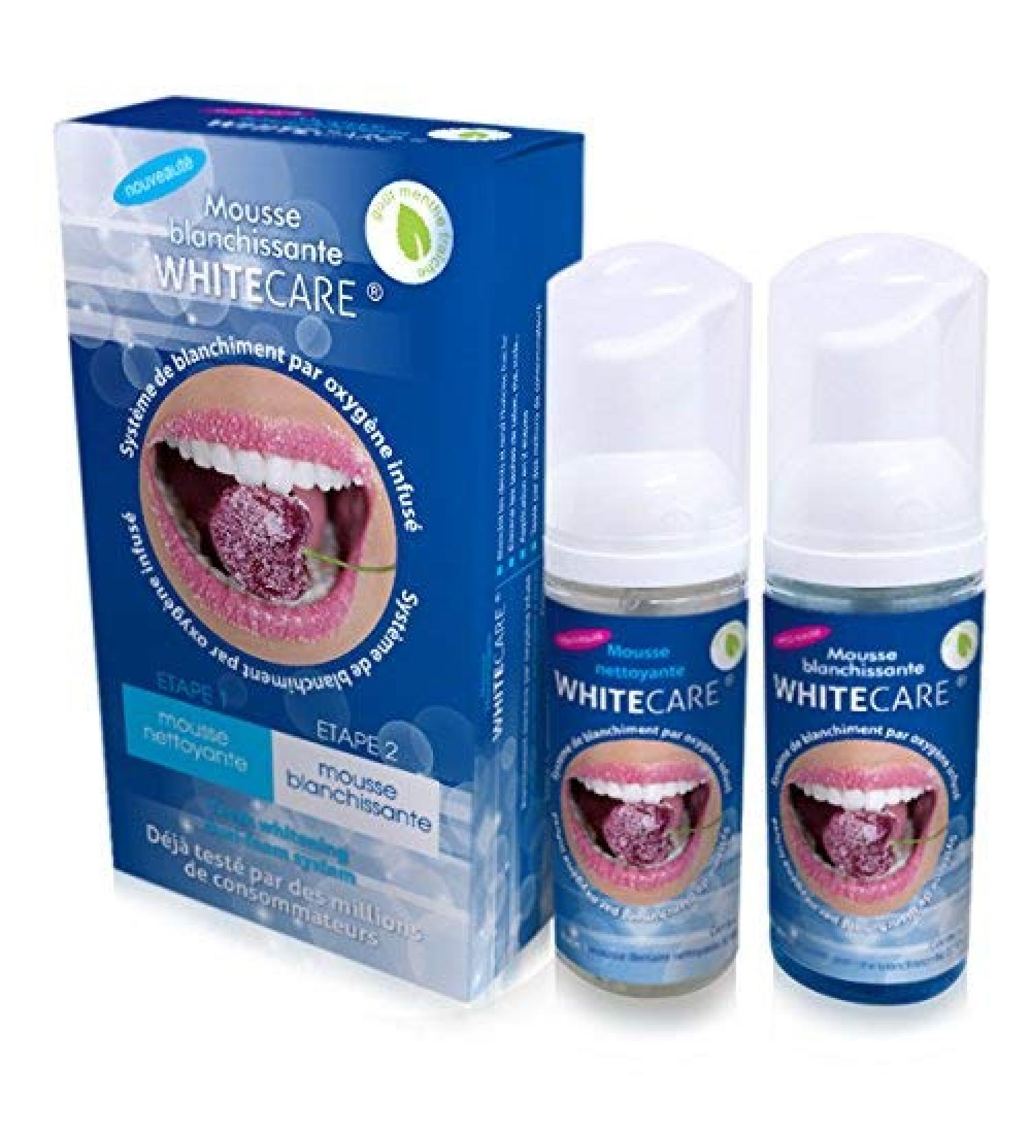 WhiteCare Mousses Toothpaste Whitening Mint Flavor X2 Whitening toothpaste beautiful shine gentler than activated charcoal teeth whitening powder - Buy Online on GoSupps.com