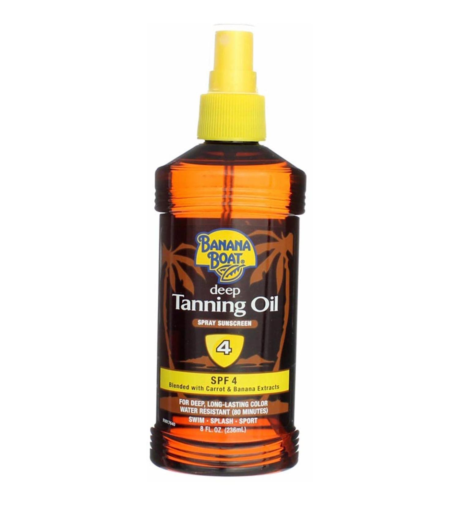 Banana Boat Deep Tanning Spray with Coconut Oil SPF 4 - Value Pack of 5 | 8oz Each - Buy Online on GoSupps.com