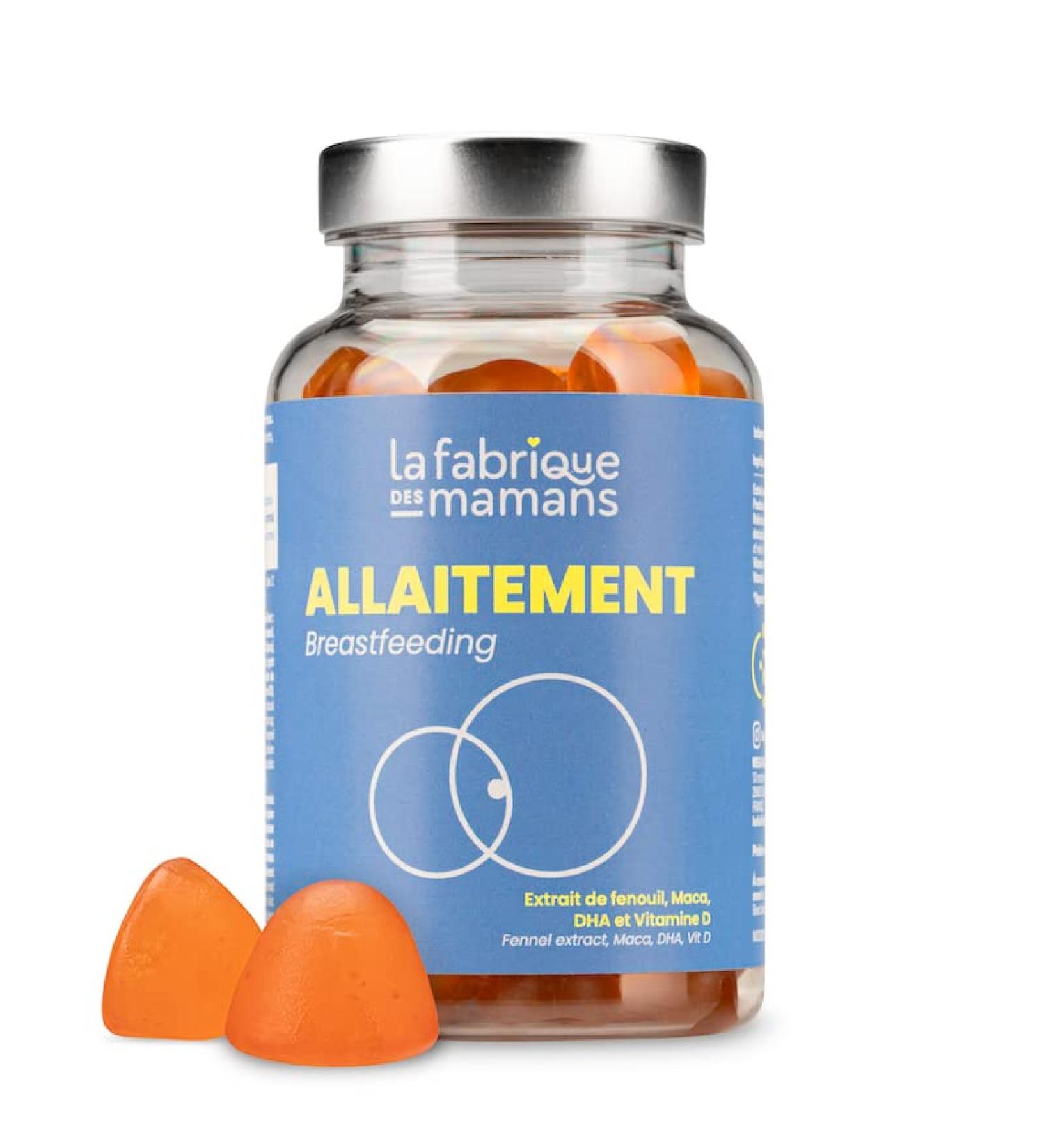 La Fabrique des Mamans - Breastfeeding - Gummies Dietary Supplement - Boosts lactation - Reduces Fatigue - Fennel DHA Maca Vitamin C and D - Made in France - 42 Gummies - Buy Online on GoSupps.com