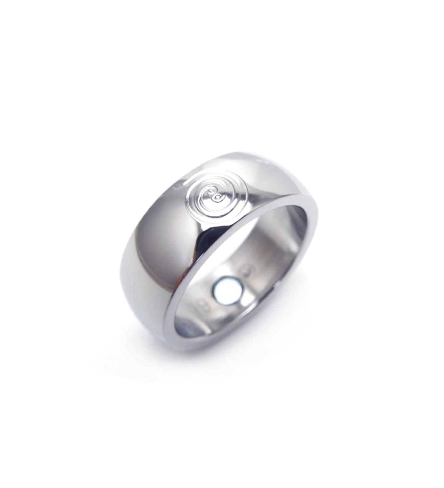 Magnettring Feng Shui Energy Fortune with a neodymm Magnet Energy Piral Promotion of Success and Wealth Magnetschmuck-4you Magnetring 2122