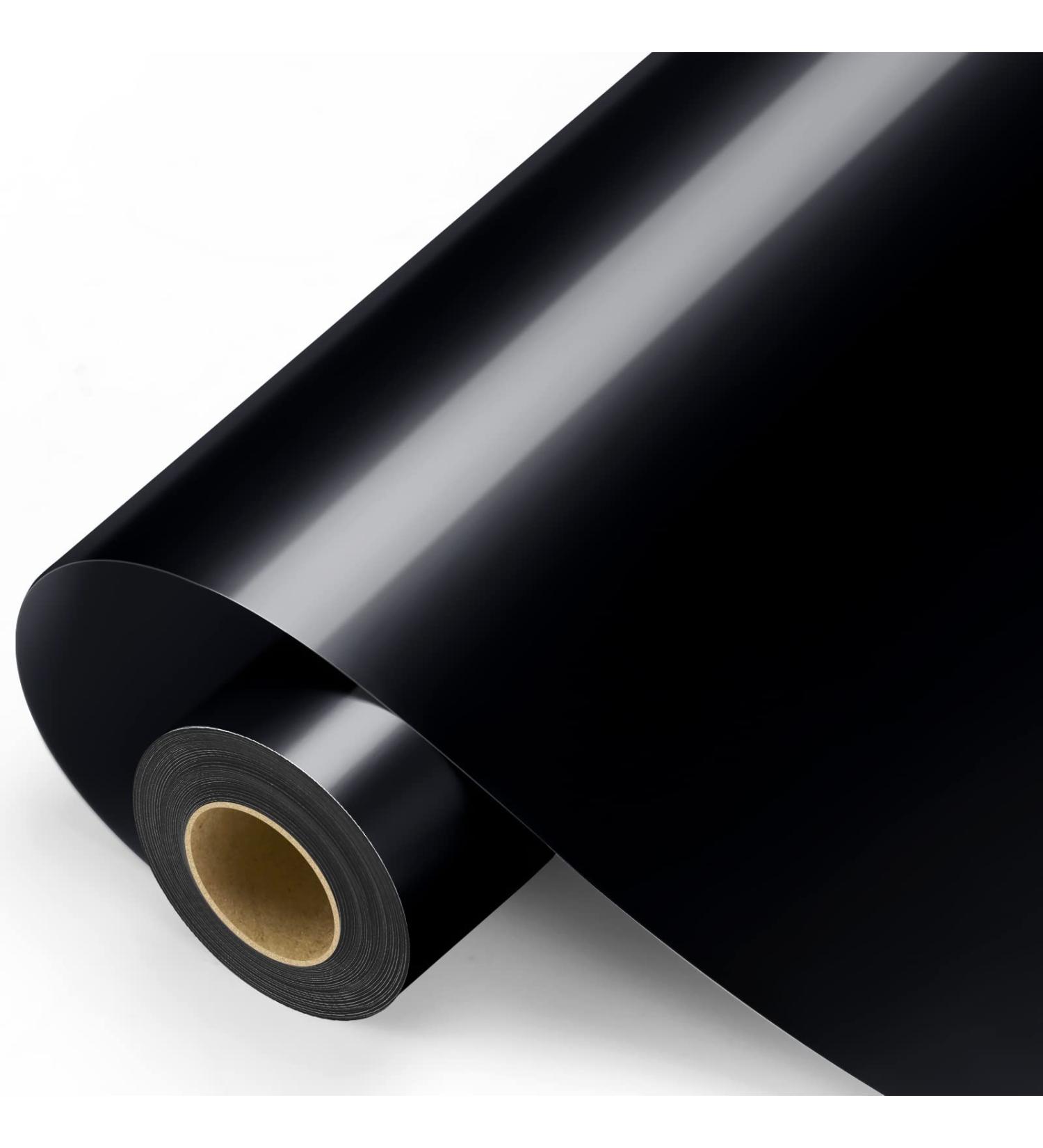 12x11FT Glossy Black Permanent Vinyl Roll for Cutting Machines - Waterproof Outdoor Vinyl for Car Decals, Scrapbooking, Signs - Adhesive Decor Sticker - Buy Online on GoSupps.com