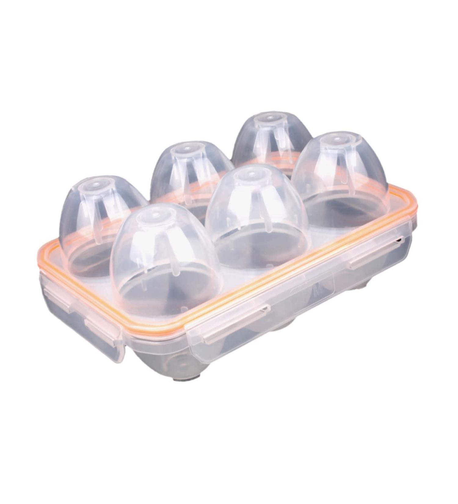 Uonlytech 1pc Box Outdoor Egg Carton Eggs Refrigerator Containers Outdoor Egg Container Take Egg Tray Orange 19.2X8.7X13.4CM - Buy Online on GoSupps.com