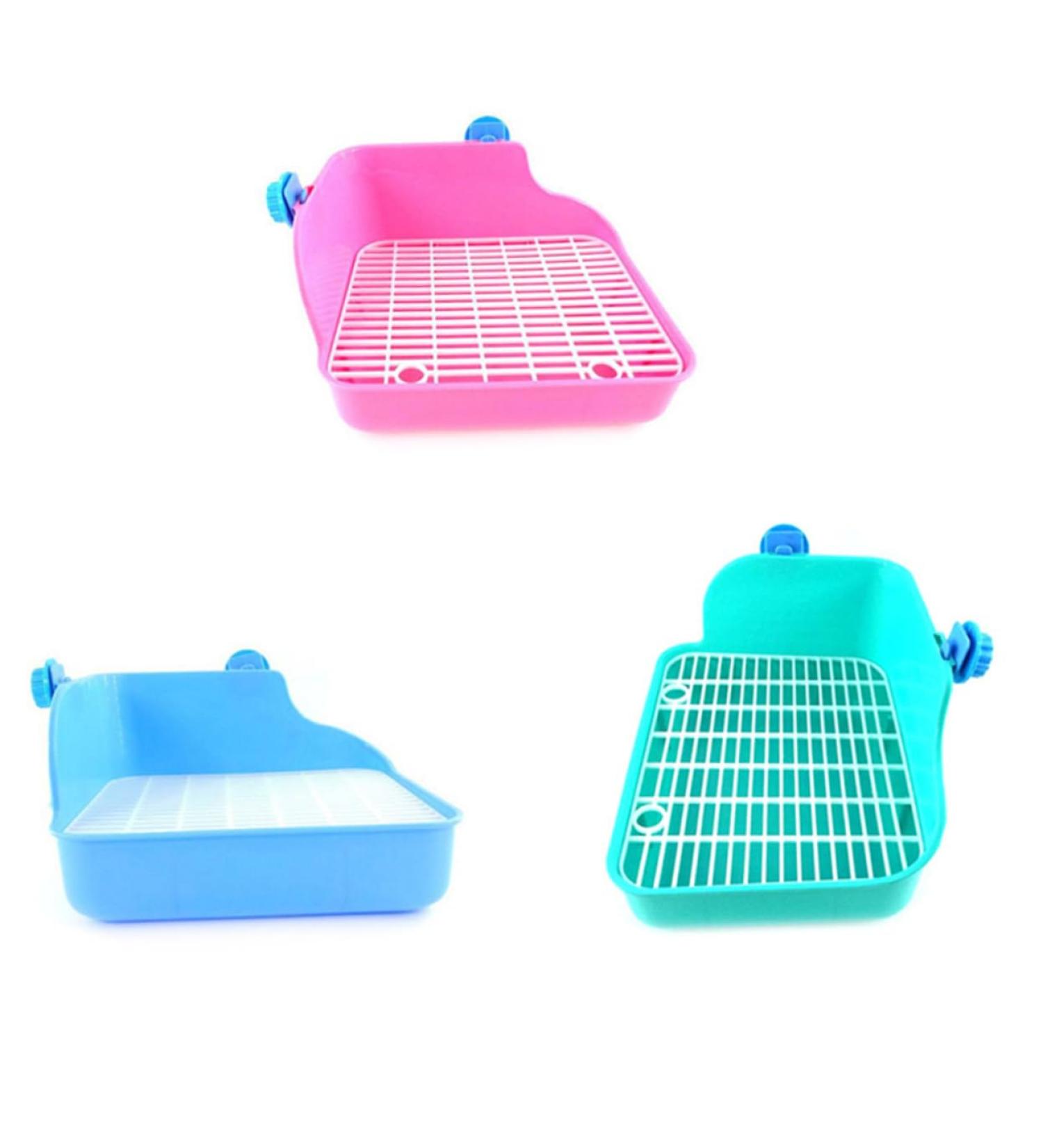 BESPORTBLE Rabbit Potty Trainer Hamster Litter Chinchilla Potty Trainer Corner Lacework Potty Trainer Cage Pink - Buy Online on GoSupps.com