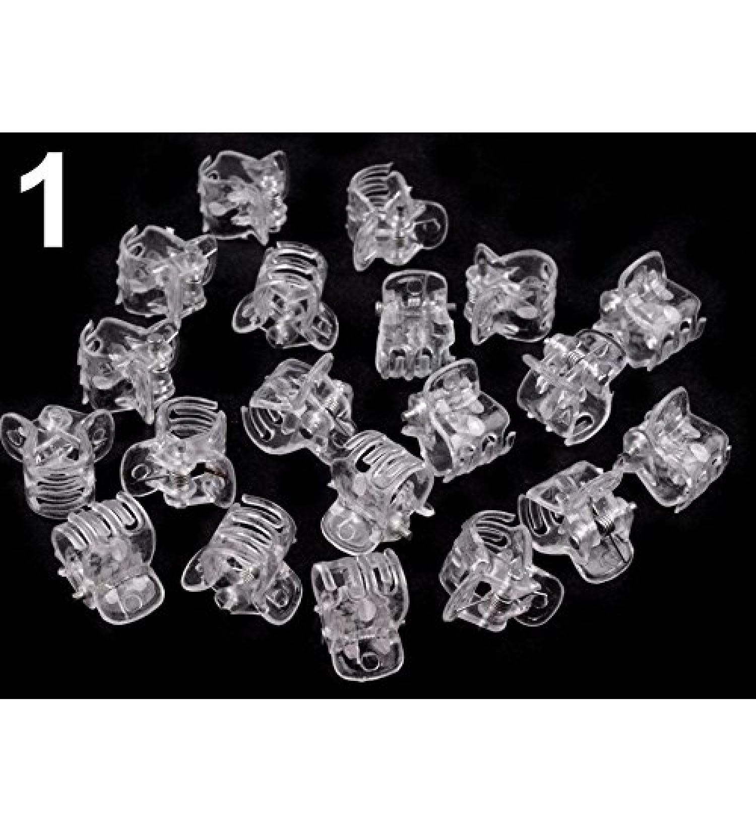 CISL 5 x hair clip hair clip 10x13 mm transparent *NEW*