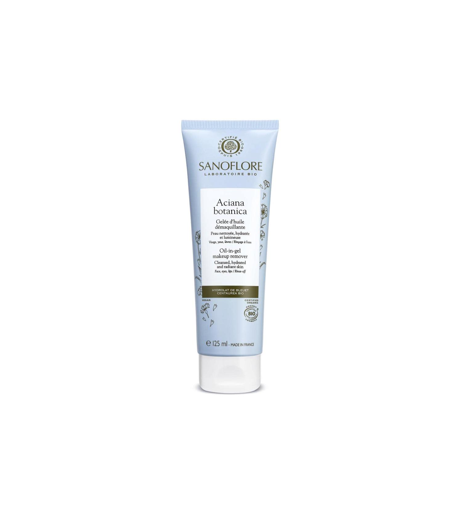 Sanoflore Aciana Botanica Jelly Oil Facial Cleanser 125ml - Gentle & Effective Skincare for All Skin Types | Shop Internationally - Buy Online on GoSupps.com
