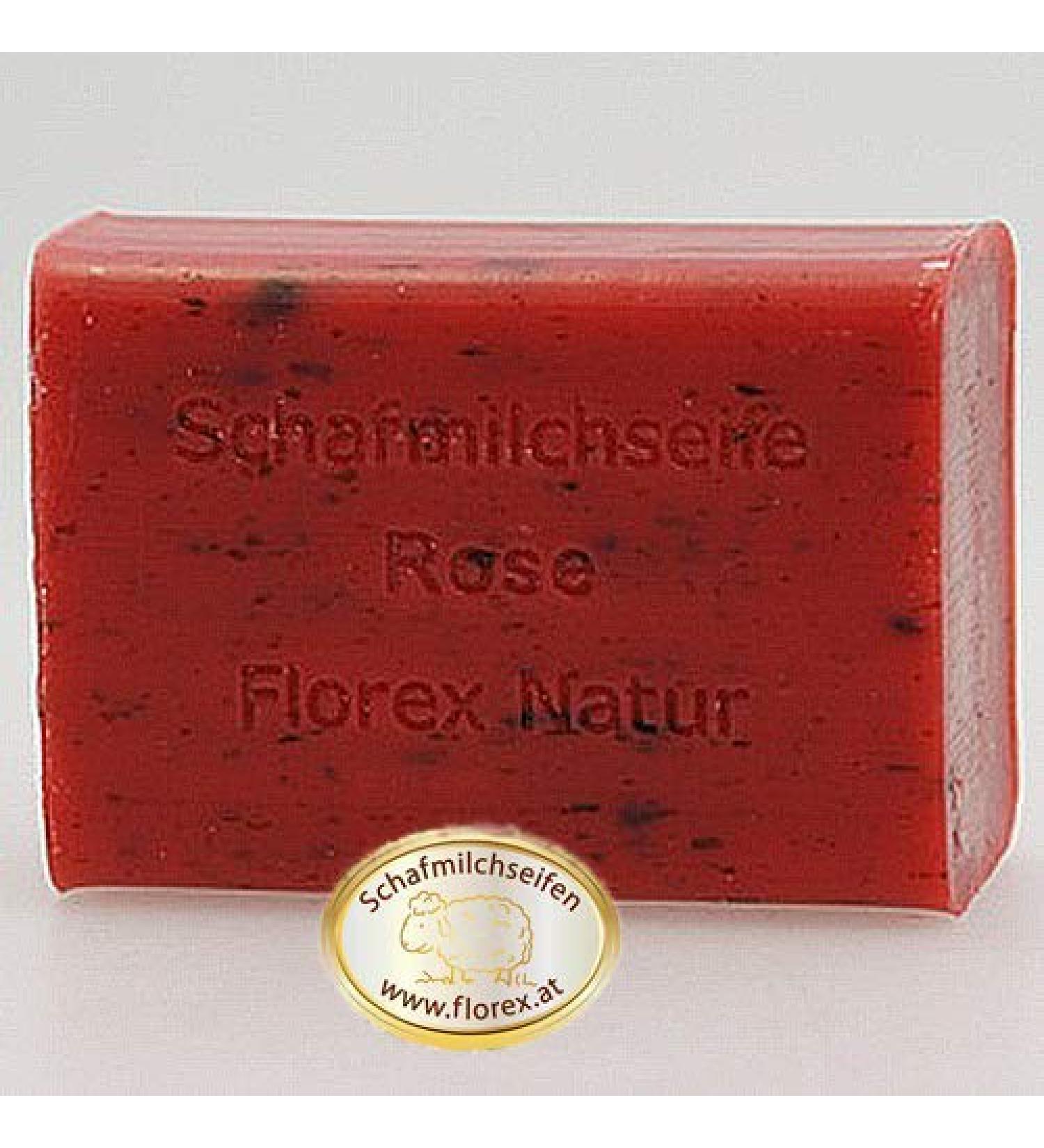  Florex Schaftmilchseifen Florex Sheep Milk Soap Rose with Flowers 100 g - Buy Online on GoSupps.com
