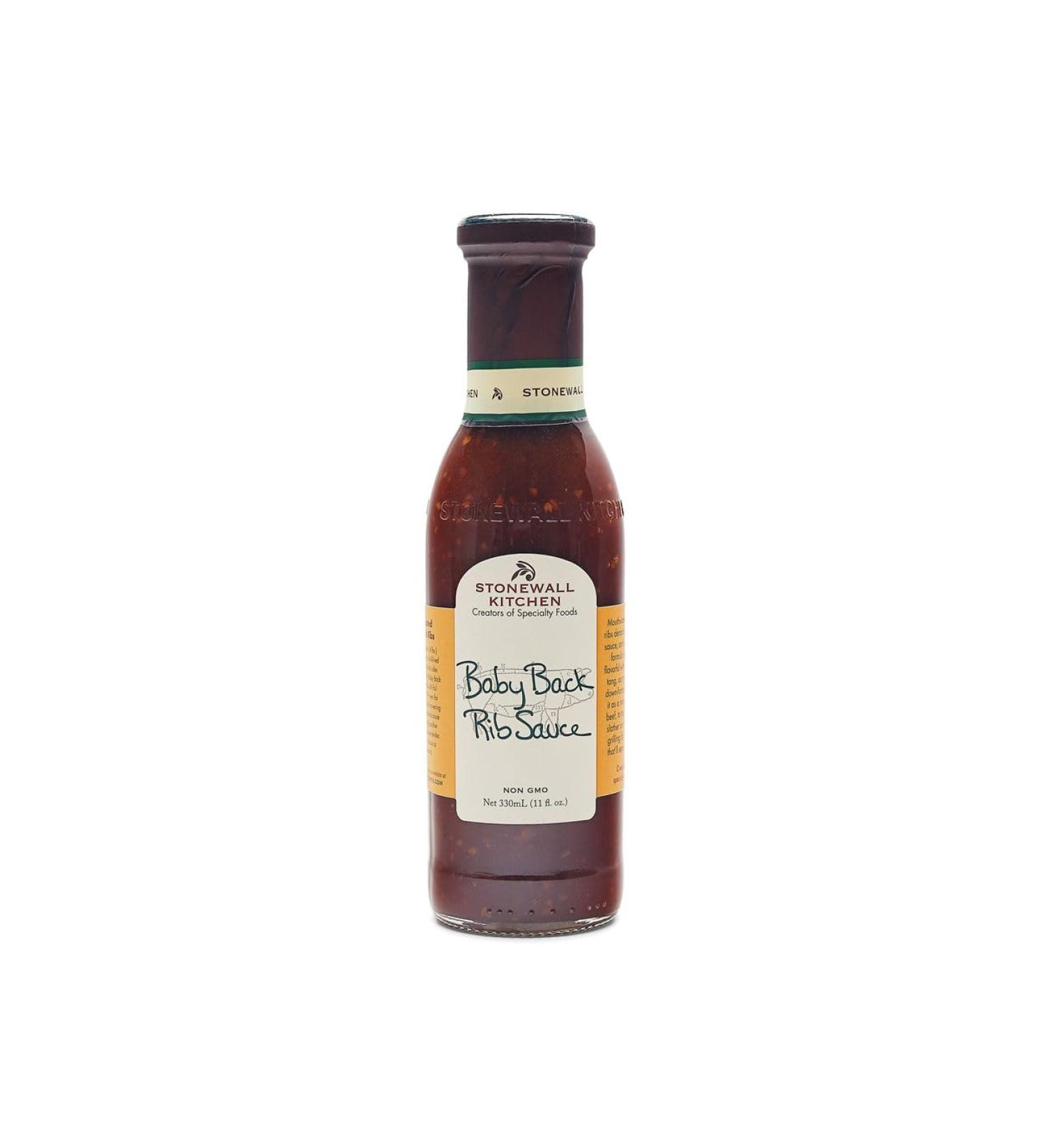 Stonewall Kitchen Baby Back Rib Sauce 330ml - Spicy sweet BBQ sauce with a smoky note ideal for ribs and beef for glazing or dipping - Buy Online on GoSupps.com