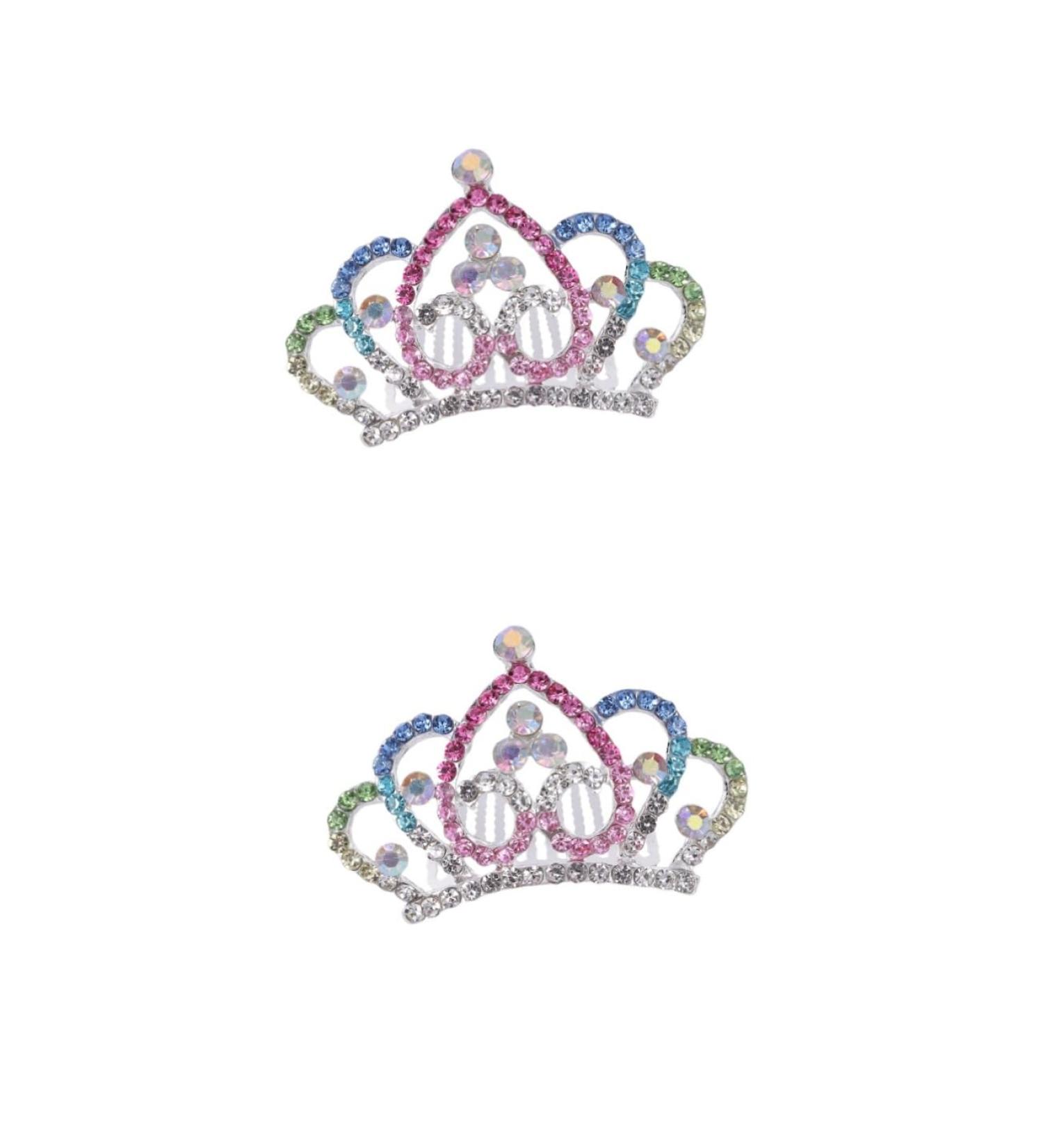 FRCOLOR Set of 2 Crystal Headpieces for Children Wedding Crown Wedding Headpiece Rhinestone Headwear for Women Mini Crowns Combs for Children Royal Party Mini Comb Hair Girls Edition Card - Buy Online on GoSupps.com