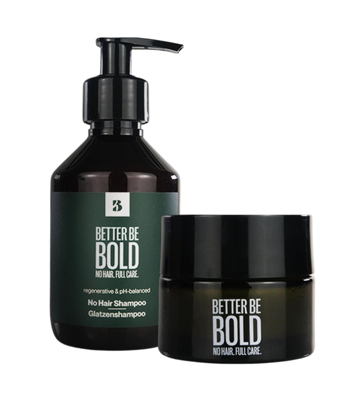 BETTER BE BOLD Basic Baldness Care Routine (0-3 mm) | Mattifying Baldness Cream (0-3 mm) + Nourishing Shampoo (0-6 mm) | Premium Baldness Care - Buy Online on GoSupps.com