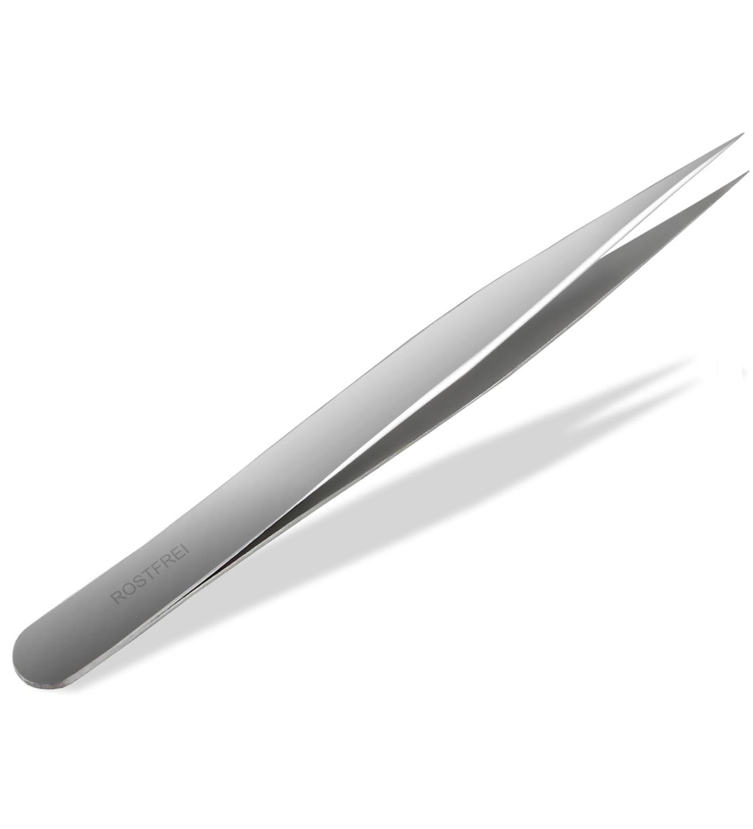Professional Stainless Steel Tweezers 13cm - Perfect for Eyebrow Hair & Ingrown Whiskers | International Shipping Available - Buy Online on GoSupps.com