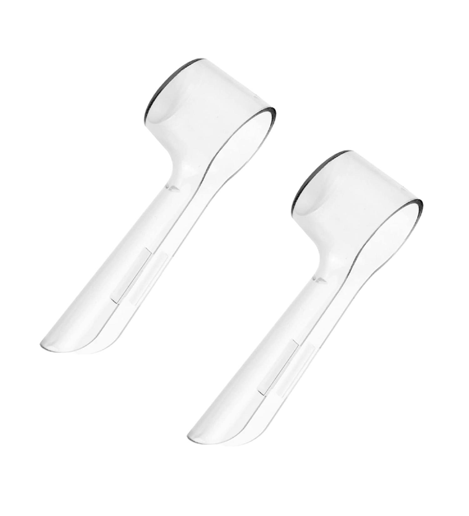 MELTU 2 Pcs Toothbrush Head Covers - Compatible with Oral B Electric Toothbrush Round Heads - White 2 - Buy Online on GoSupps.com