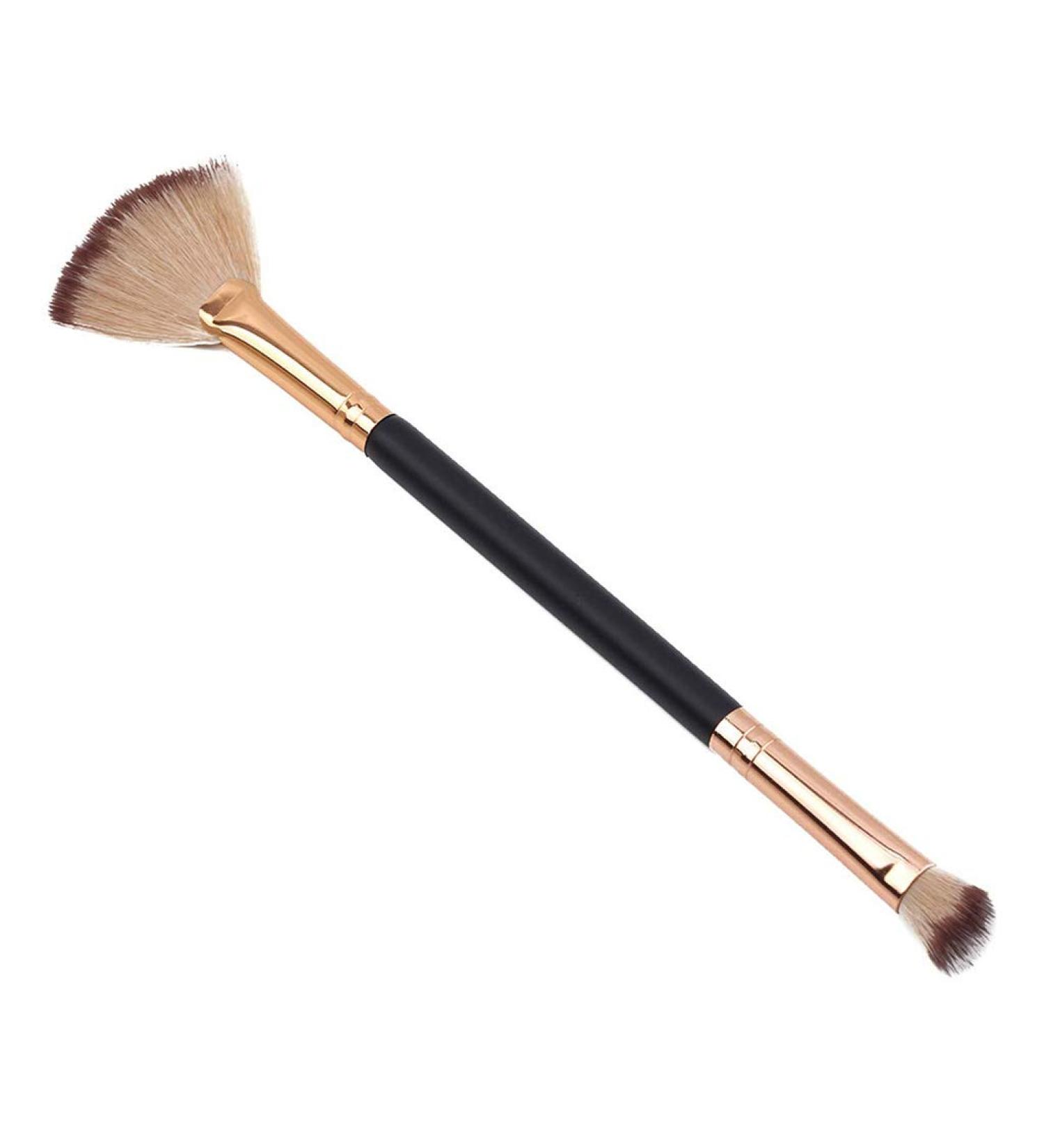 Women Portable Slim Doubl-Head Eyeshadow Makeup Brush Beauty ToolsTricolorHigh - Buy Online on GoSupps.com
