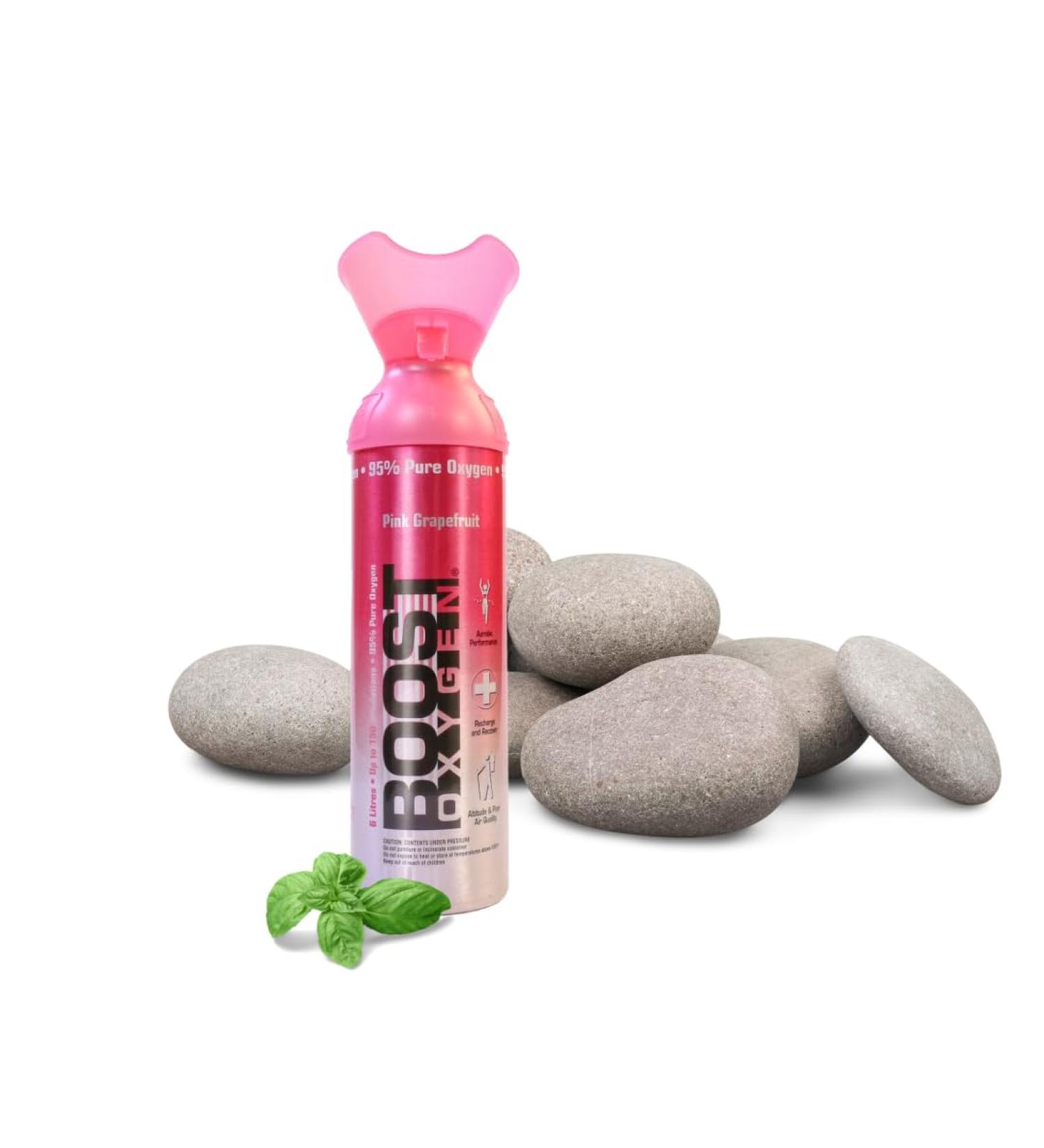 Sunvit-D3 Boost Oxygen Cylinder - Pink Grapefruit Portable Oxygen Cylinder for Breathing Up to 200 Uses | Natural O2 Pure Oxygen Can Promotes Free Breathing Cold Flu & Revitalizes Lungs - 9L - Buy Online on GoSupps.com