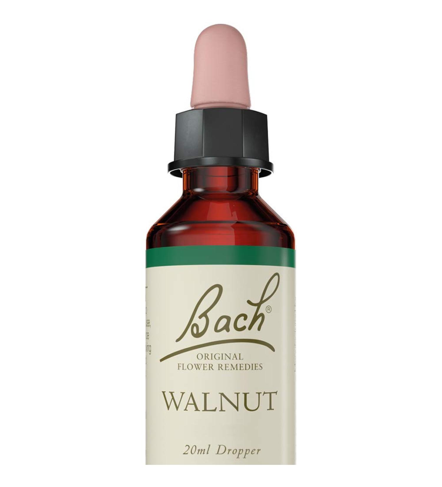 Bach Original Flower Remedies Walnut 20ml Dropper Bottle - Vegan Emotional Wellbeing Natural Remedy - Buy Online on GoSupps.com