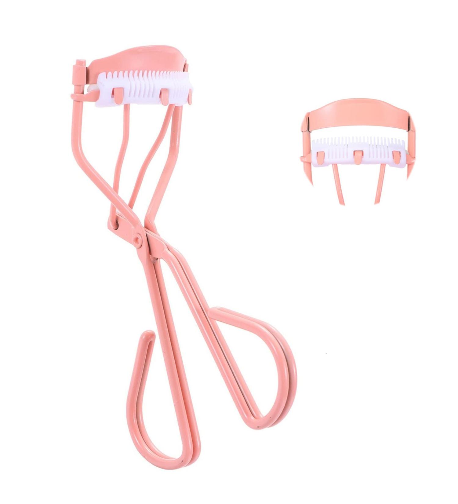 Eyelash Curler with Comb Teeth Beginner's Portable False Eyelash Eyelash Curler Detachable High Curling Lash Curler Tool Comfortable to Hold & No Harm Skin to Enhance Eyelashes - Buy Online on GoSupps.com