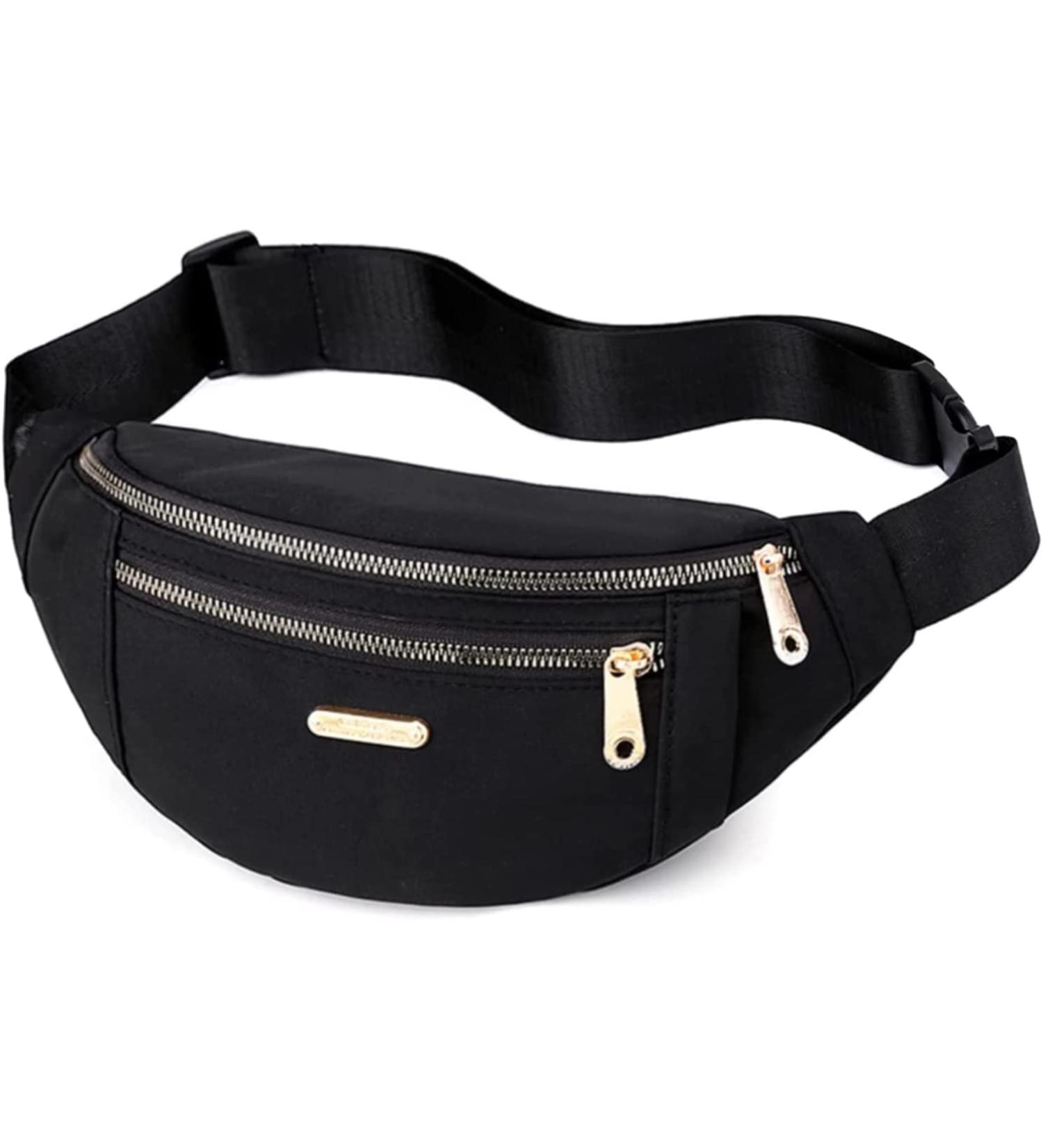 Women's Black Belt Bag Fanny Pack for Running, Sports, and Outdoor Activities - Buy Online on GoSupps.com