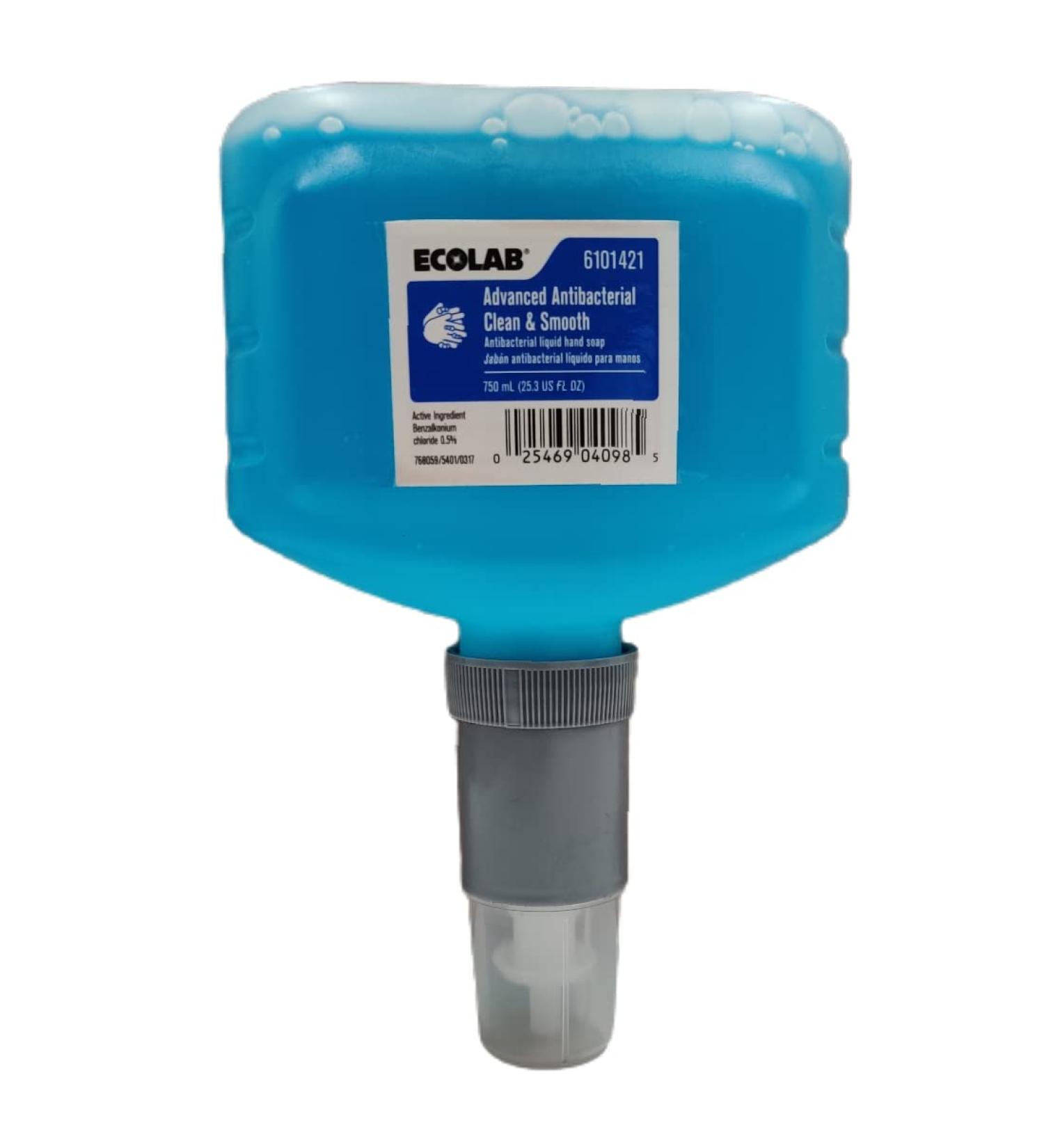 Ecolab Advanced Antibacterial Clean & Smooth Liquid Hand Soap - 750 ML