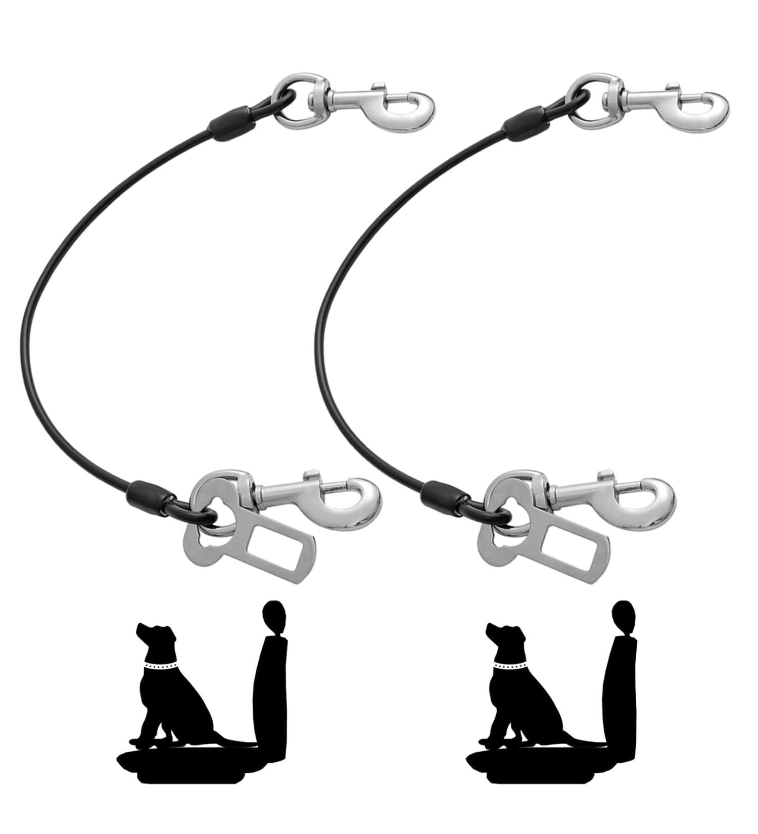 Mi Metty Strap Off Dog Car Leash - Bite-Resistant Steel Wire Strap for All Dogs - 24 Inch (60 cm) - Black - Buy Online on GoSupps.com