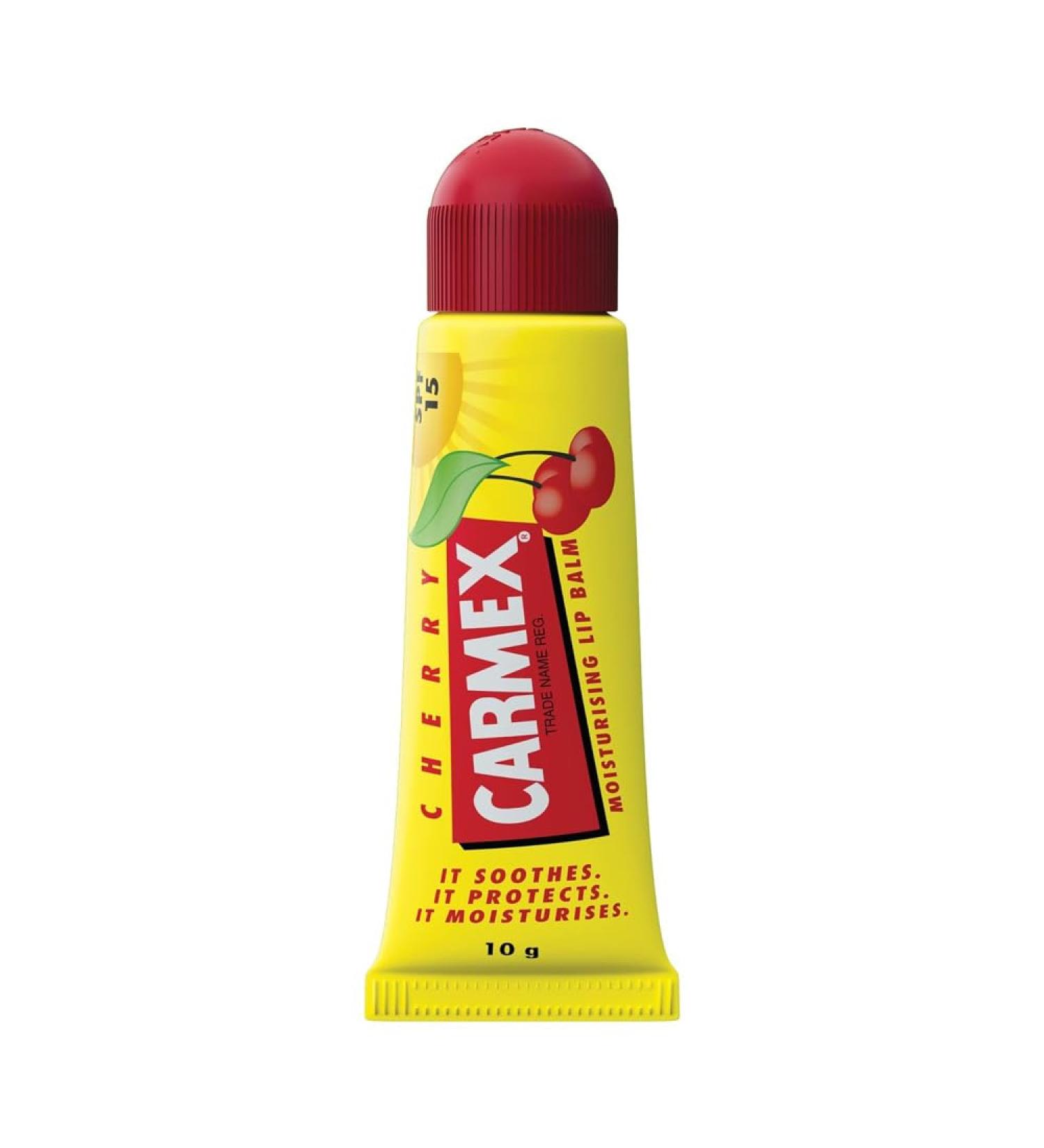 Carmex Lip Balm Cherry Tube SPF 15 - 12 Pack Display | Nourishing & Soothing Lip Care - International Shipping Available - Buy Online on GoSupps.com