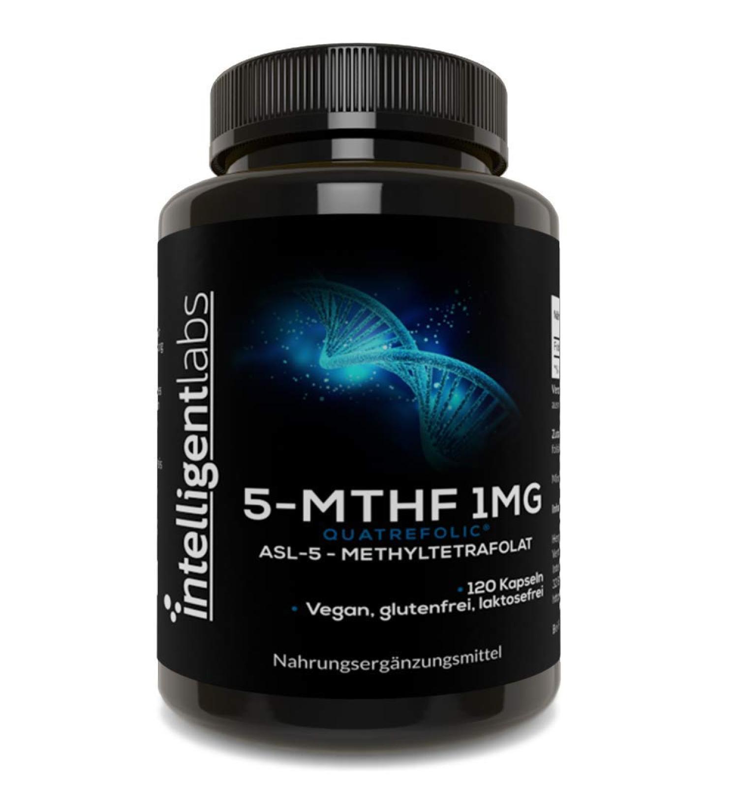 Buy 1MG 5-MTHF Methyl Folate Capsules - 120 Count | Best Folic Acid Supplement | Activated Folate with Quatrefolic Acid | International Shipping - Buy Online on GoSupps.com
