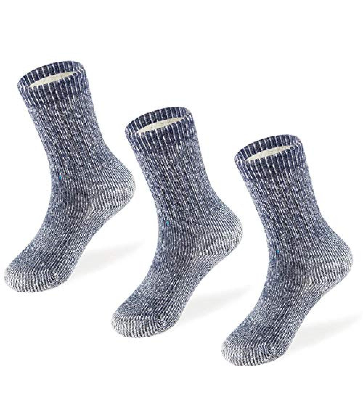 MERIWOOL Kids Merino Wool Hiking Socks - 3 Pack Blue Medium - Buy Online on GoSupps.com