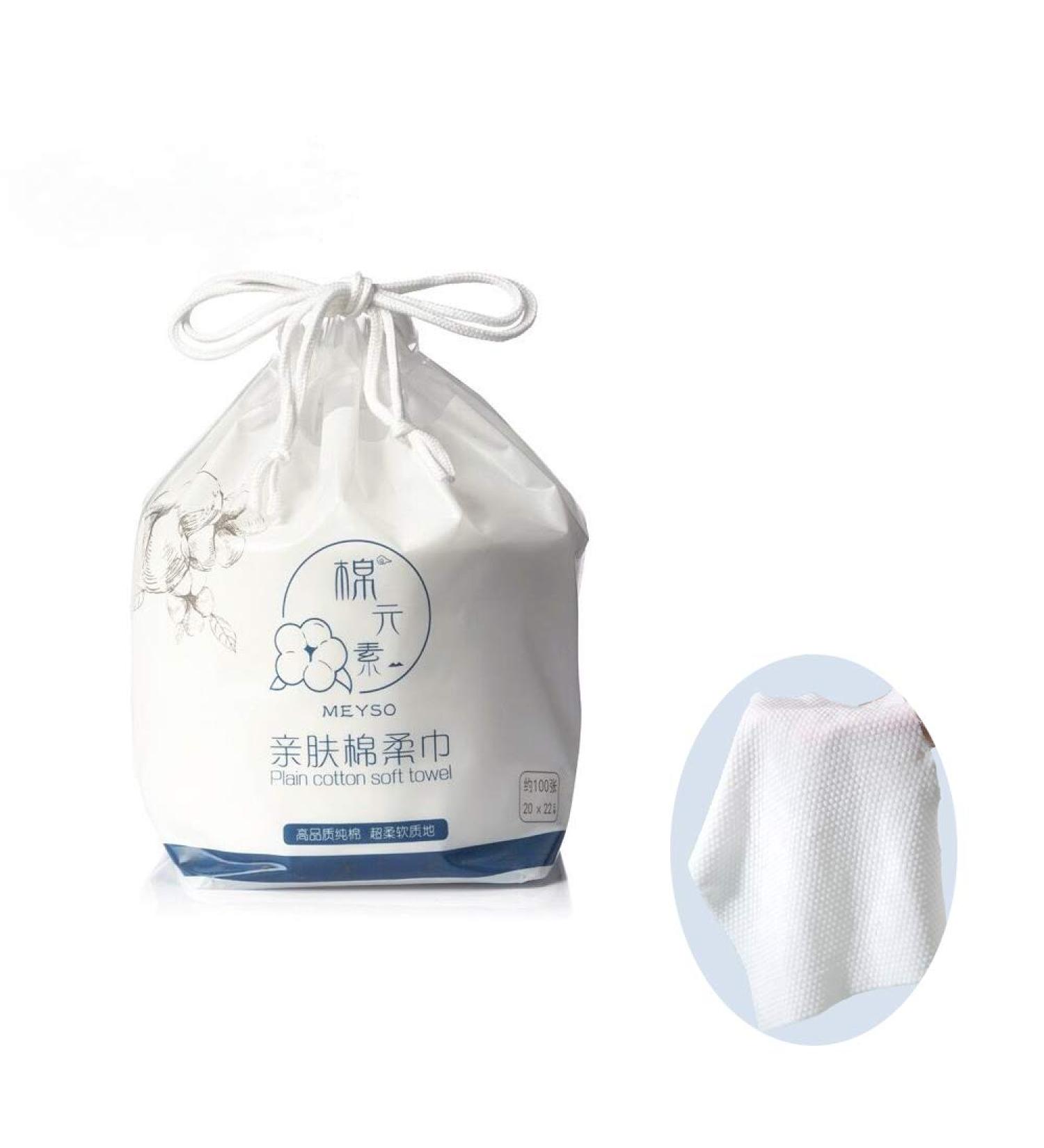 Meyso 100% Cotton Disposable Towels - 100 Pack for Travel Outdoor Beauty & Skin Care - Buy Online on GoSupps.com