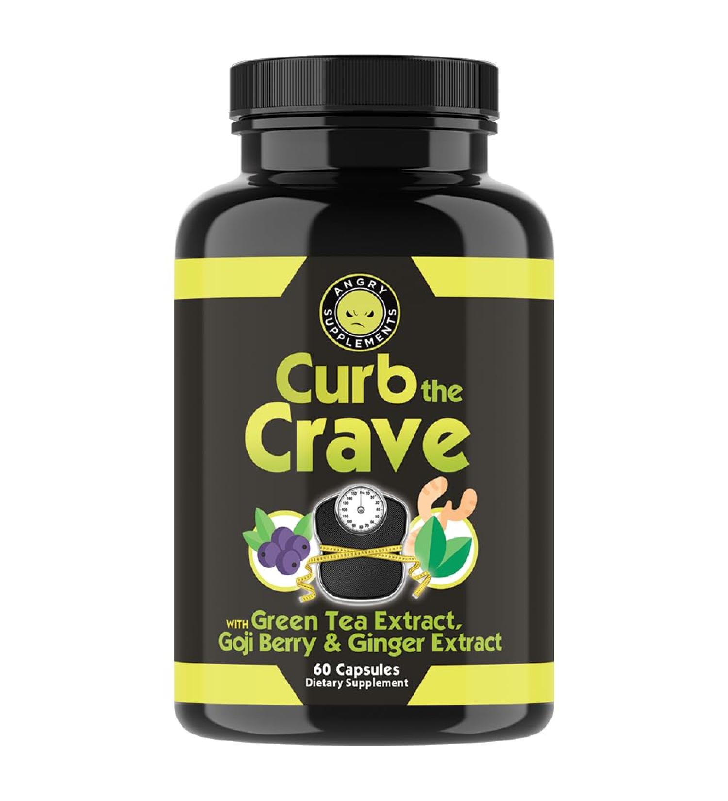 Angry Supplements Curb The Crave Chromium Green Tea Extract Goji Powder Ginger Root Extract Pills Digestive Health & Wellness 60 Capsules (1-Bottle 30 Day Supply) 60 Count (Pack of 1) - Buy Online on GoSupps.com